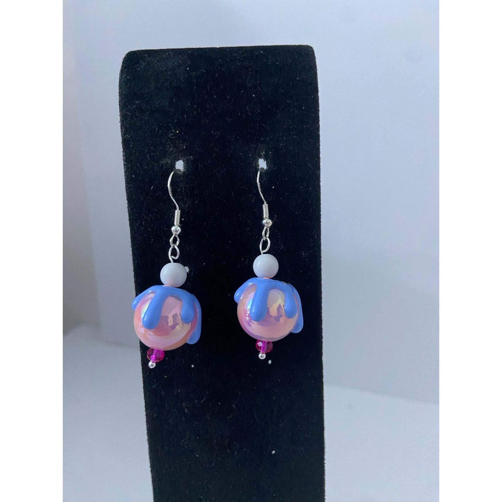 Handmade Pink ice cream earrings Size ONE SIZE - 1 Thumbnail