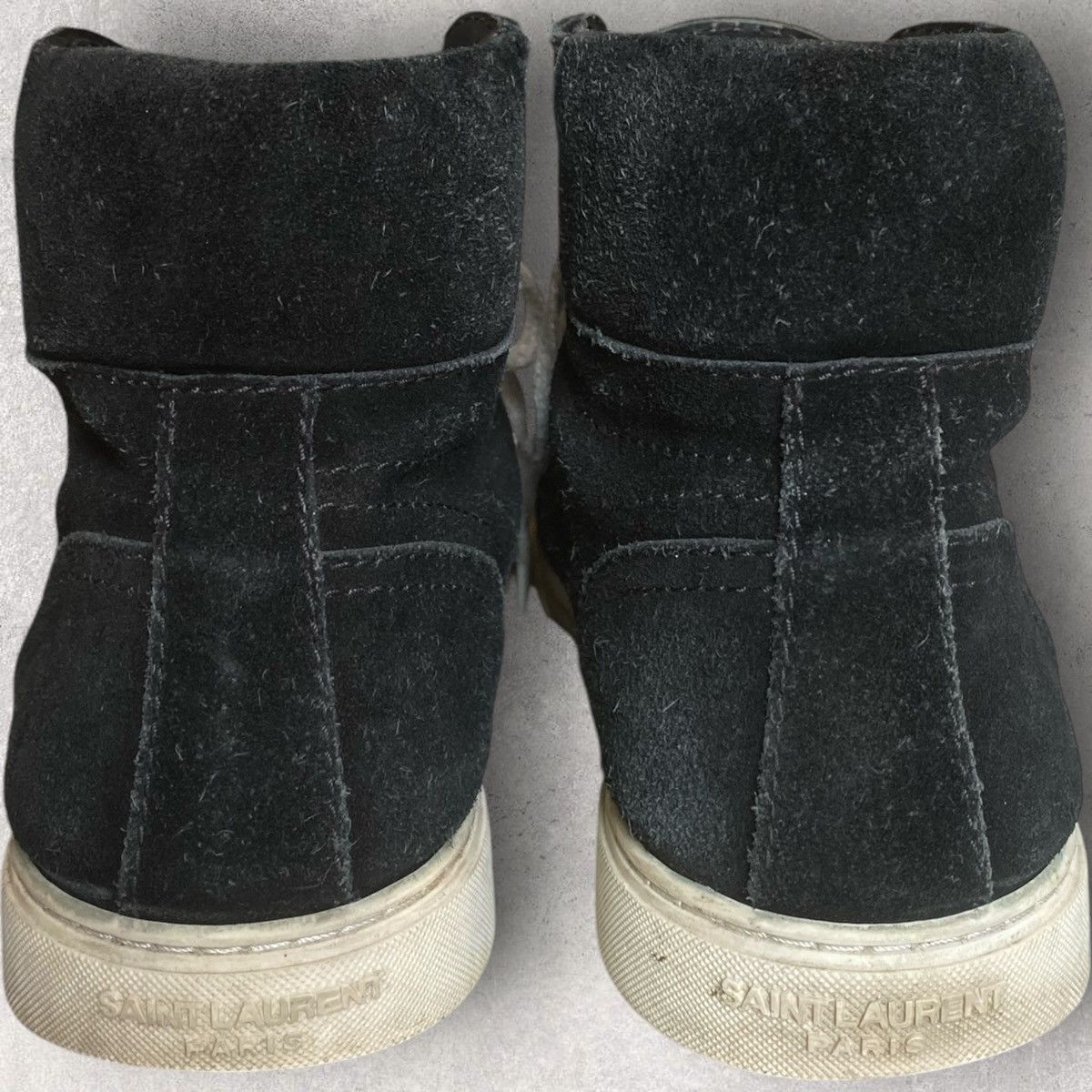 Saint Laurent Paris SLP Black Suede Joe Mid Top Size US 9 / EU 42 - 6 Thumbnail