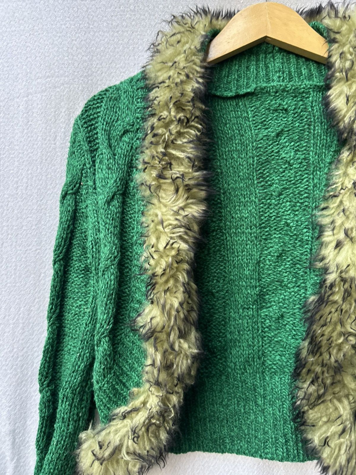 If Six Was Nine × Japanese Brand × Le Grande Bleu (L.G.B.) Japanese Fuzzy Mohair Fur Knitted Cardigan Archived Style Size US S / EU 44-46 / 1 - 3 Thumbnail