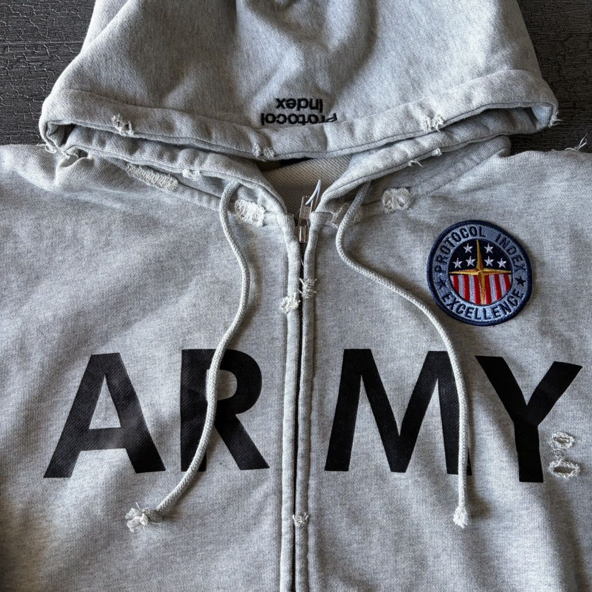 Protocol Index RECONSTRUCTED ZIP HOODIE PROJECT GR stk