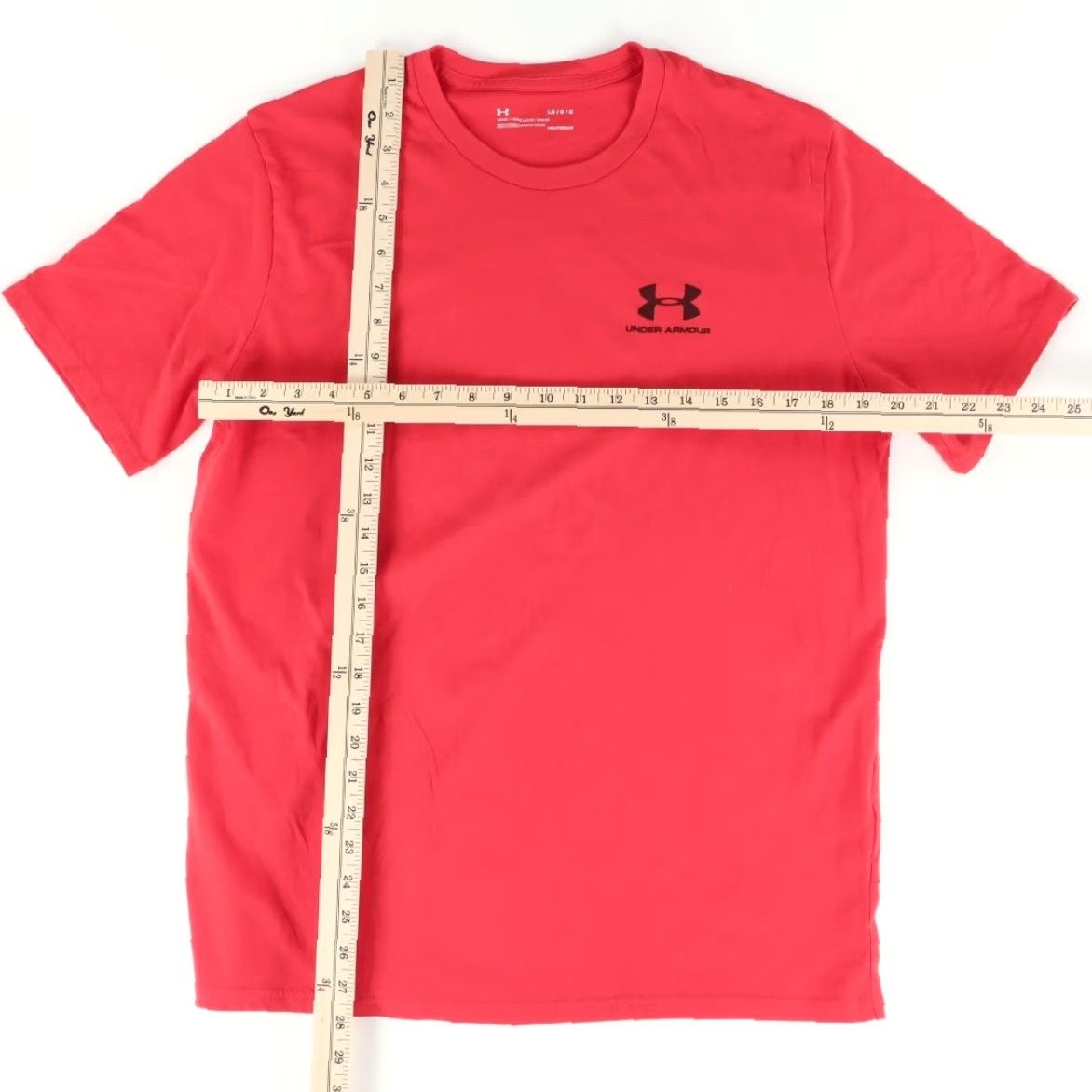 Under Armour Under Armour Heat Gear Solid T-Shirt Red Men L Shirt Size US L / EU 52-54 / 3 - 3 Thumbnail