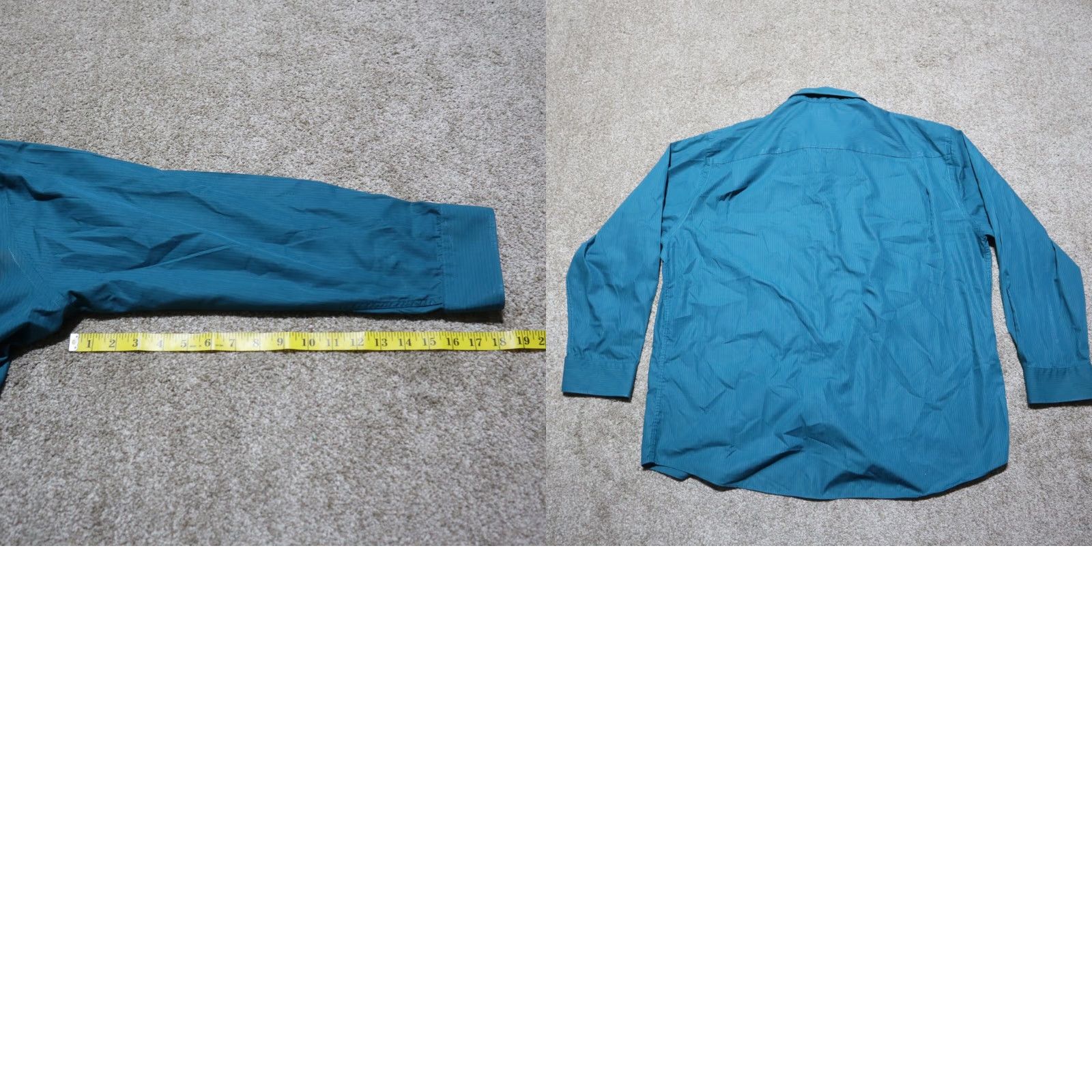 AQUA Saddlebred Shirt Button-Up Long Sleeve Tailored Fit Marlin Print Blue Aqua 18 35 Men’s Vintage No Gender Mens Size US XXL / EU 58 / 5 - 8 Thumbnail