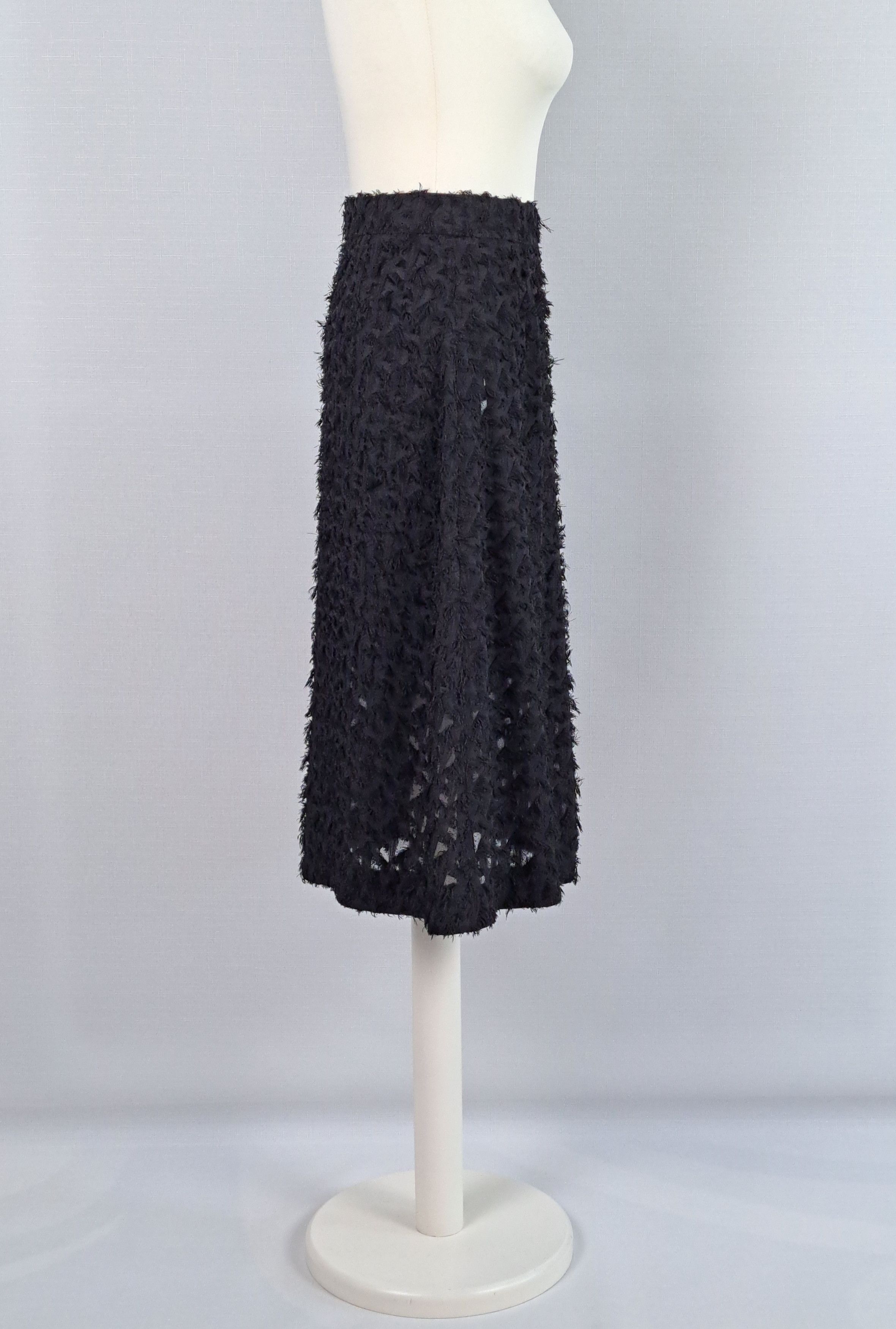 Alexander McQueen McQ ALEXANDER McQUEEN semi-transparent black skirt. Size 27" / US 4 / IT 40 - 2 Thumbnail