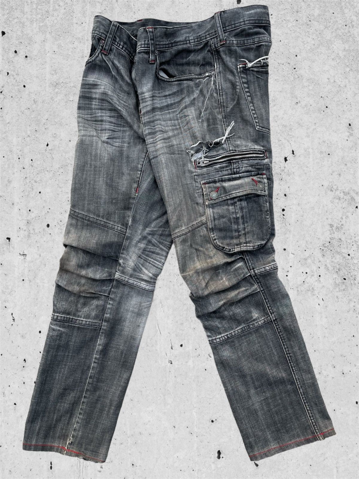 Designer × Jean 🔥 Difrrence Rupert Rusty Distressed Denim W35🔥 Size US 35 - 19 Thumbnail