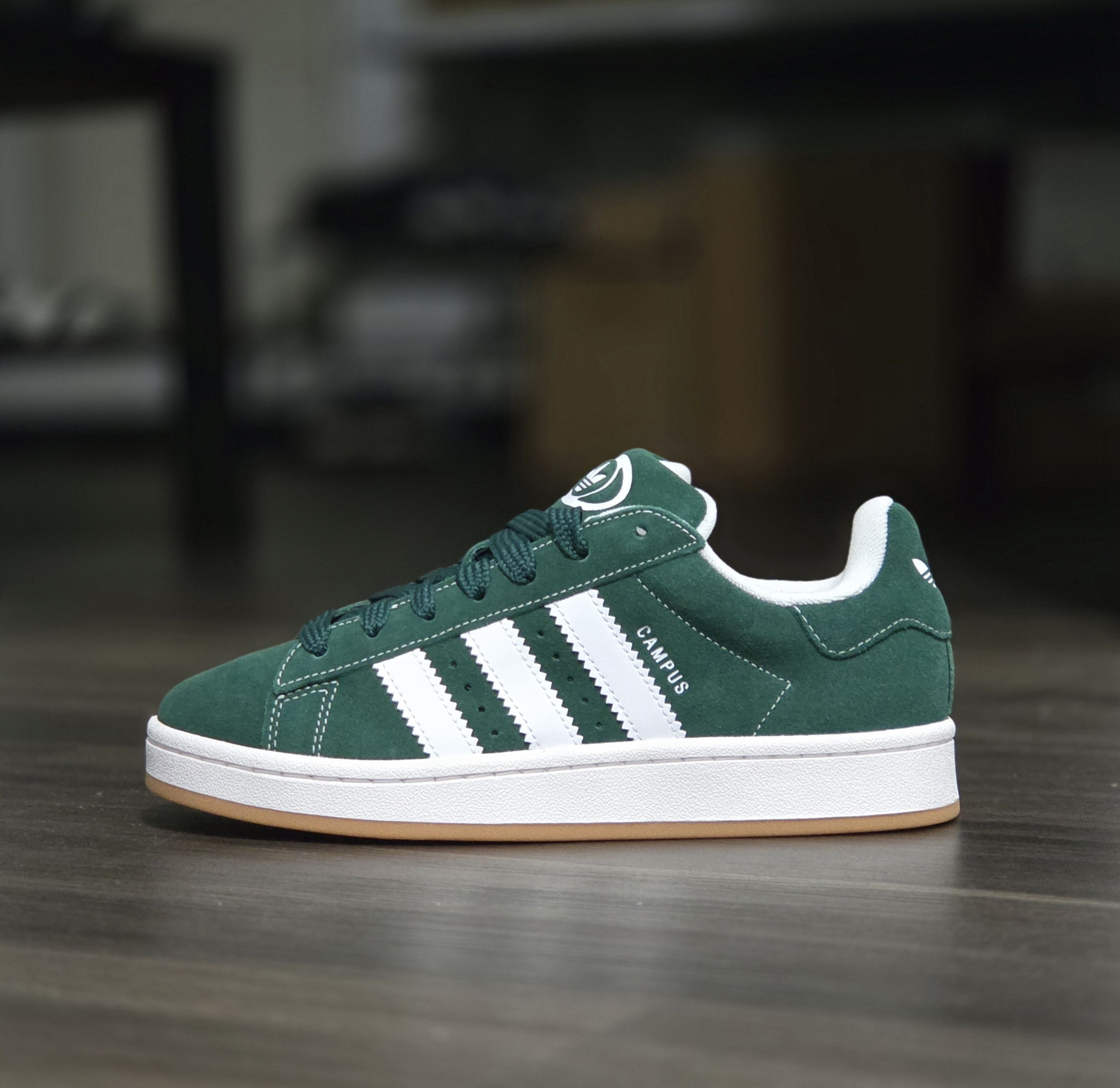 Adidas Adidas Campus 00s J IH7492 Dark Green White ,5.5 men 6.5 wmn Size US 5.5 / EU 38 - 3 Thumbnail
