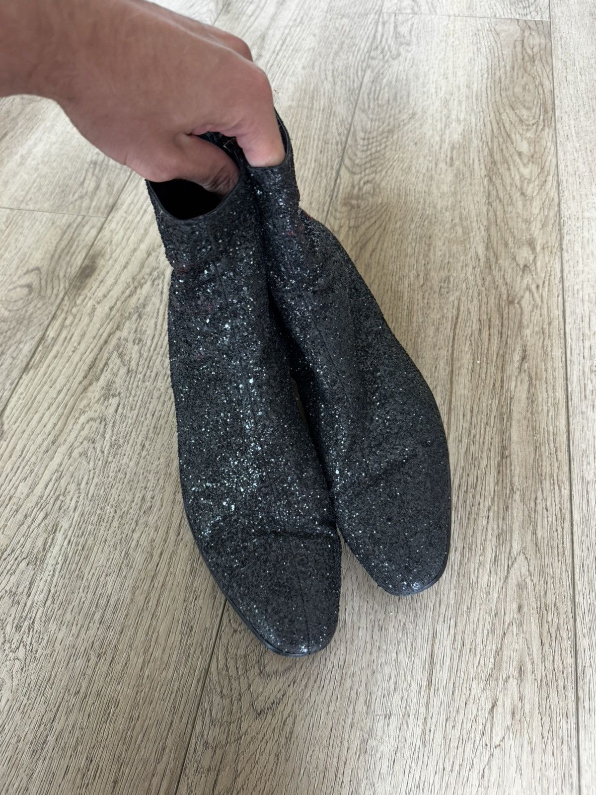Saint Laurent Paris Caleb Glitter Boots Size US 11 / EU 44 - 2 Thumbnail