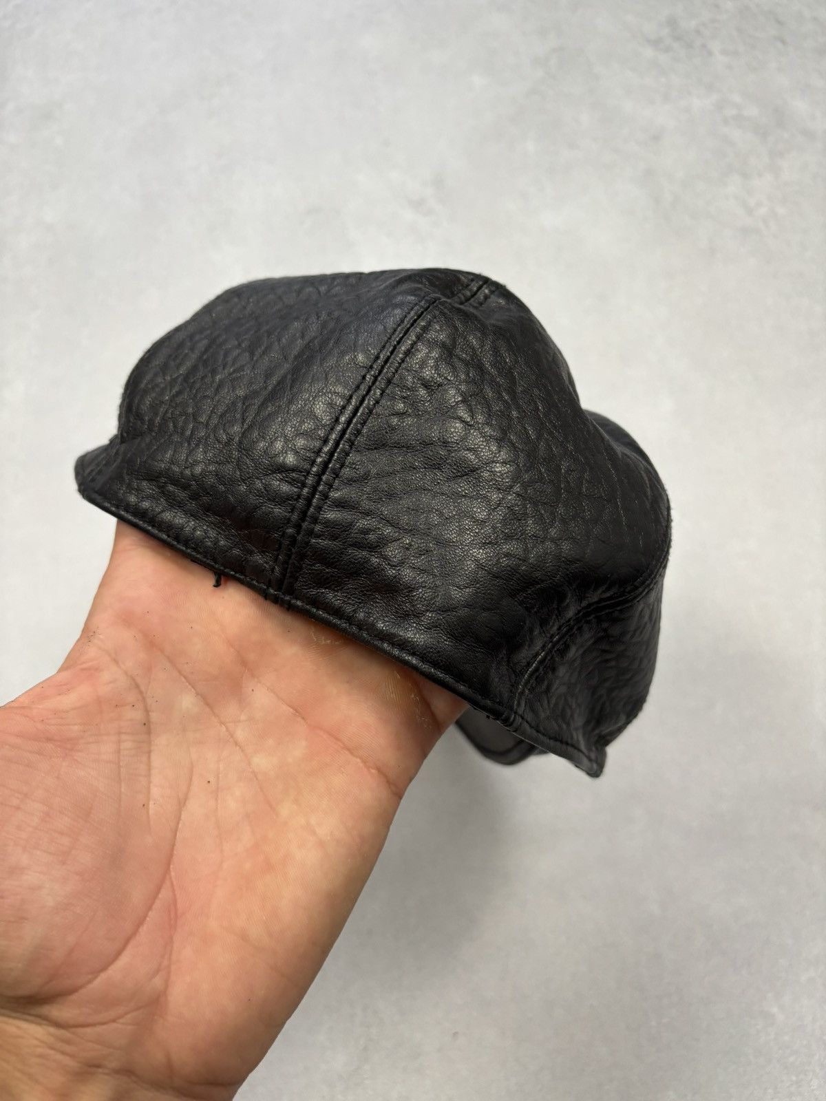 Bailey Hats Bailey of Hollywood Black Leather Newsboy Cap Small Size ONE SIZE - 3 Thumbnail