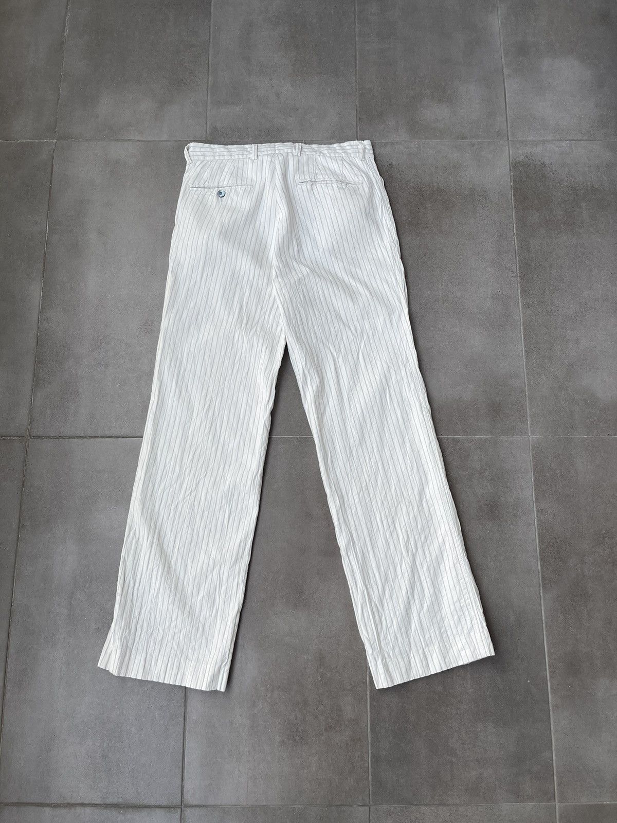 Martin Asbjorn Martin Asbjorn Cream White Striped Casual Pants Size US 30 / EU 46 - 8 Thumbnail