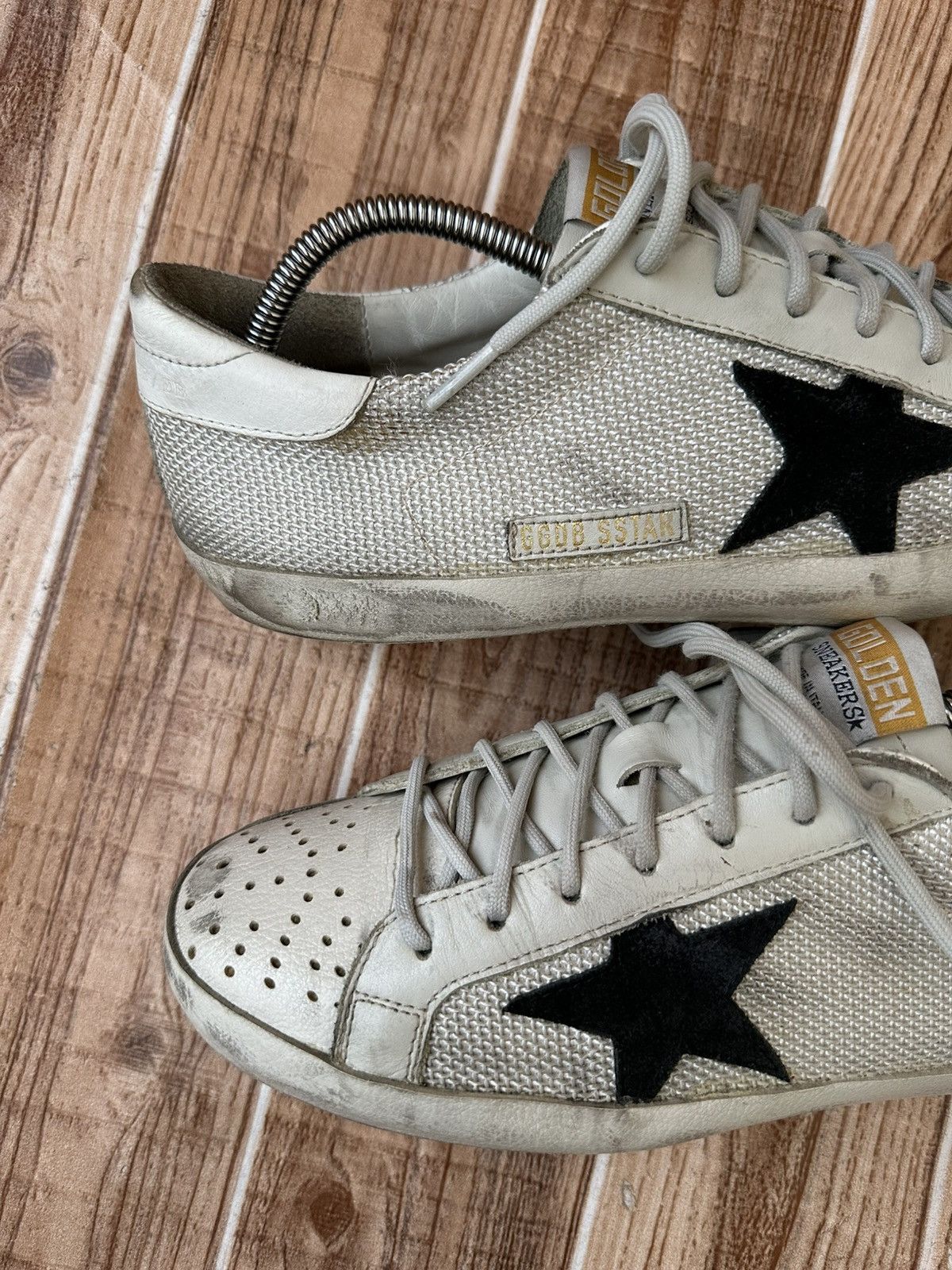 Golden Goose Golden Goose Superstar White Mesh GGDB Lowtops Size US 9 / EU 42 - 10 Thumbnail