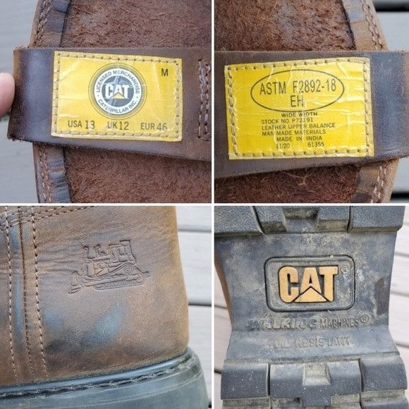 Caterpillar CAT Caterpillar Revolver Brown Oiled Leather Distressed Boot Size US 13 / EU 46 - 8 Thumbnail