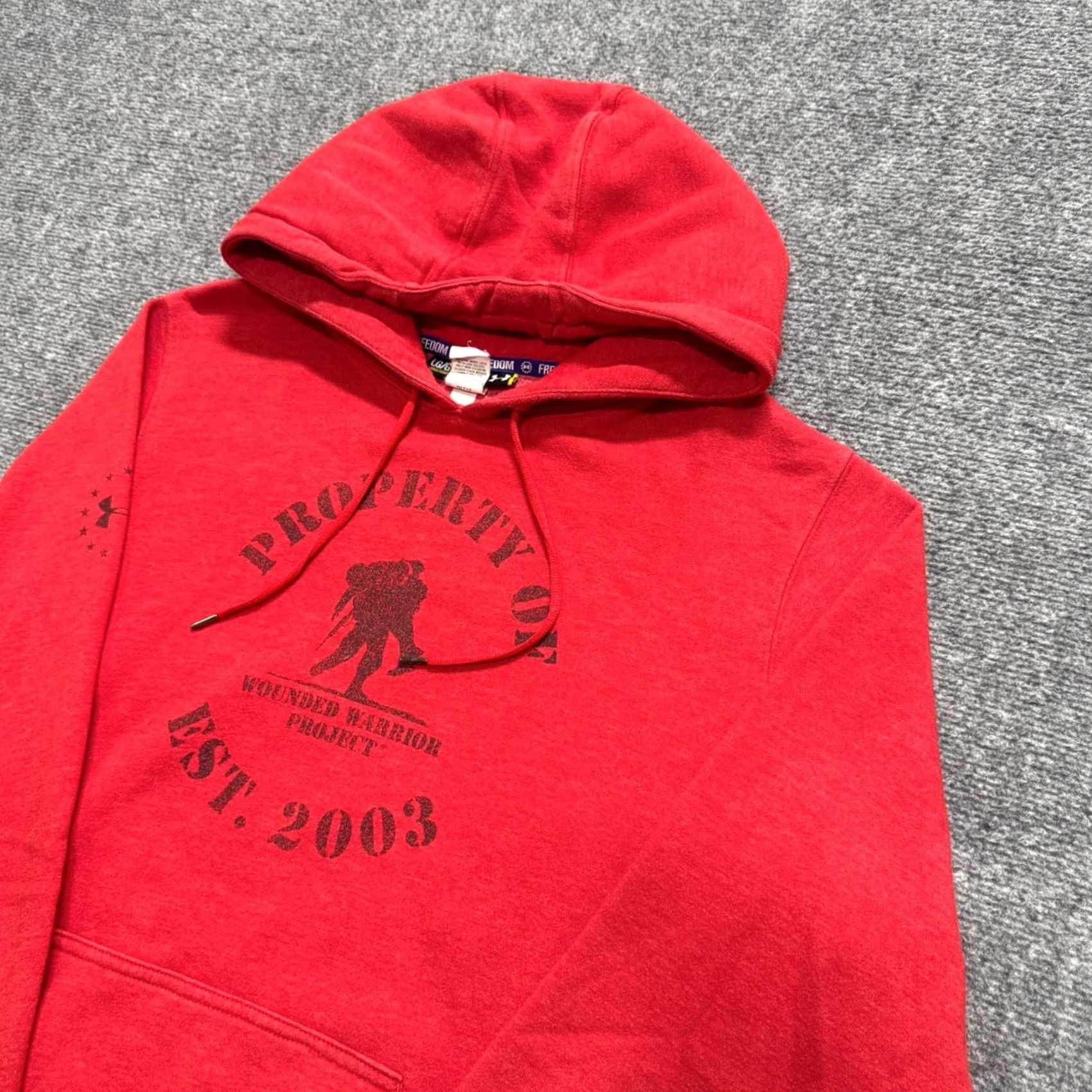 Under Armour Under Armour Hoodie Mens L Red Wounded Warrior Project USA America Sweatshirt Pullover Distressed Fade Size US L / EU 52-54 / 3 - 2 Thumbnail