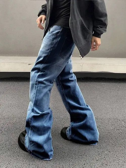 Jean Hirota x Aoshi Stacked Denim Jeans Drip Hip Hop Size US 32 / EU 48 - 6 Thumbnail
