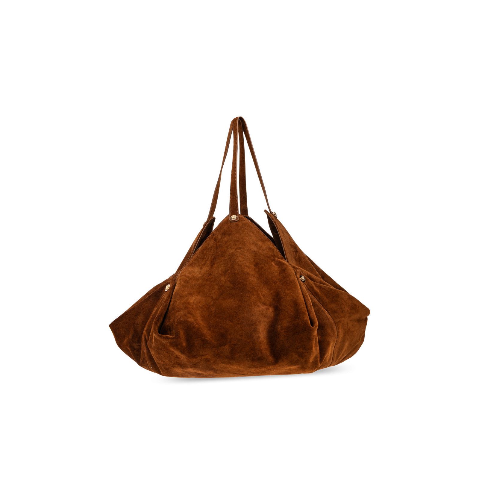Versace VERSACE Protea Brown Suede Top Handle Bag New & Authentic Size ONE SIZE - 3 Thumbnail