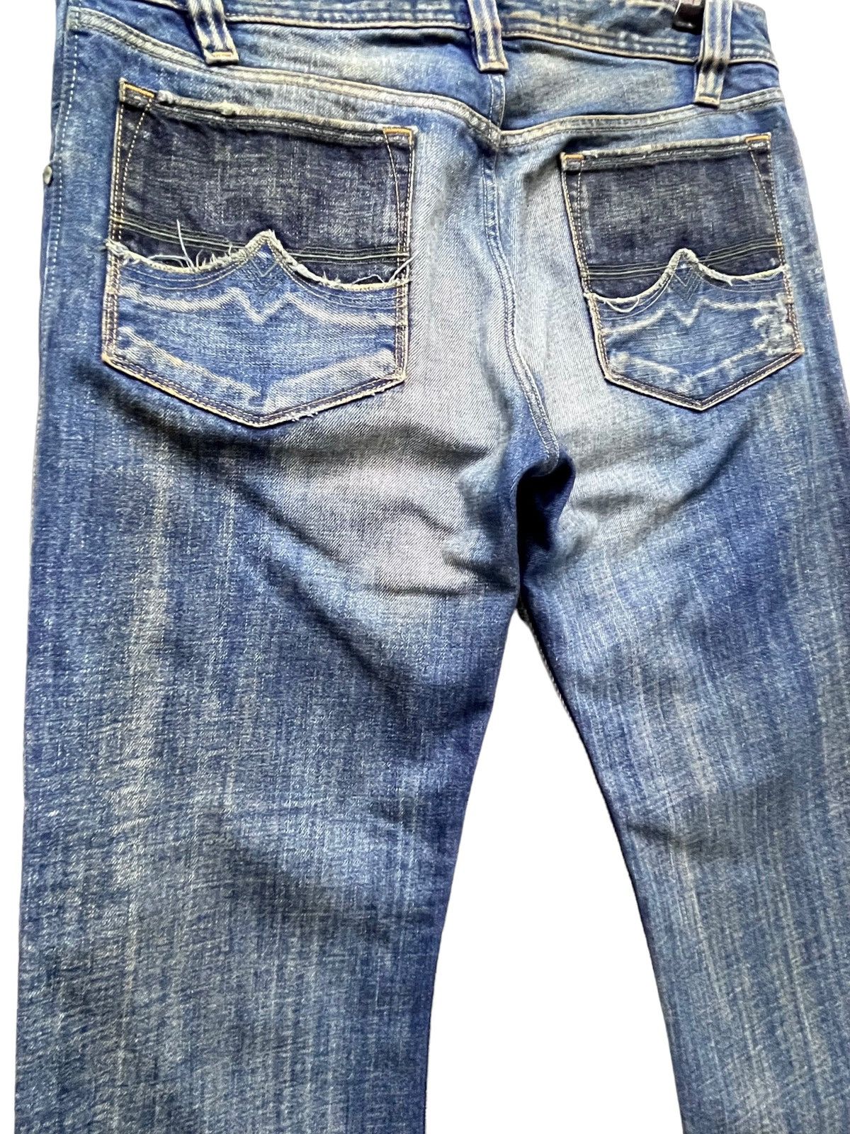 Diesel FYE PUNK🔥DIESEL Distressed Denim Wide Leg Super FLARE Jeans Size US 32 / EU 48 - 8 Thumbnail