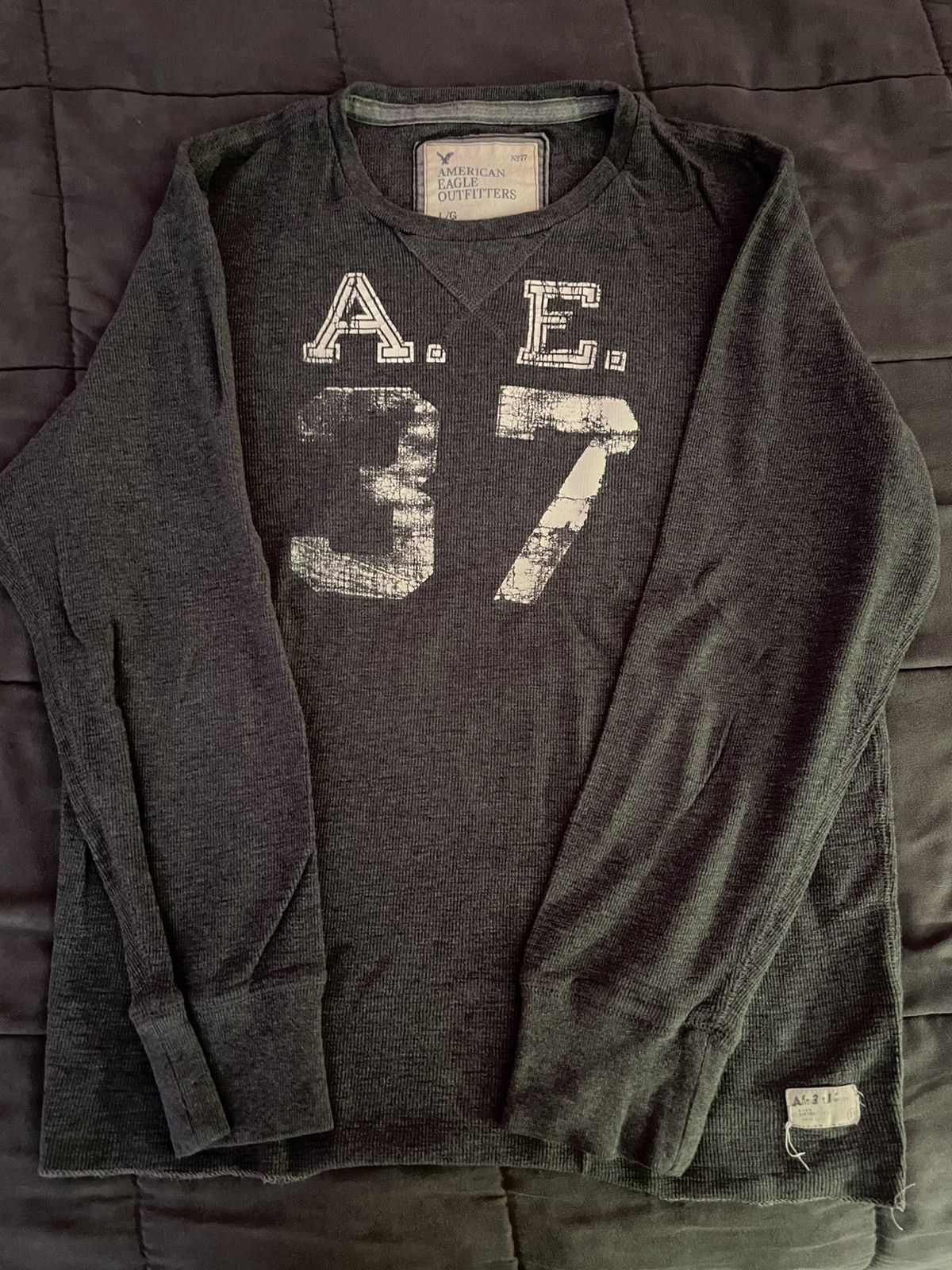 American Eagle Outfitters American Eagle Vintage Thermal Long-sleeve (Dark Grey) Size US L / EU 52-54 / 3 - 1 Thumbnail