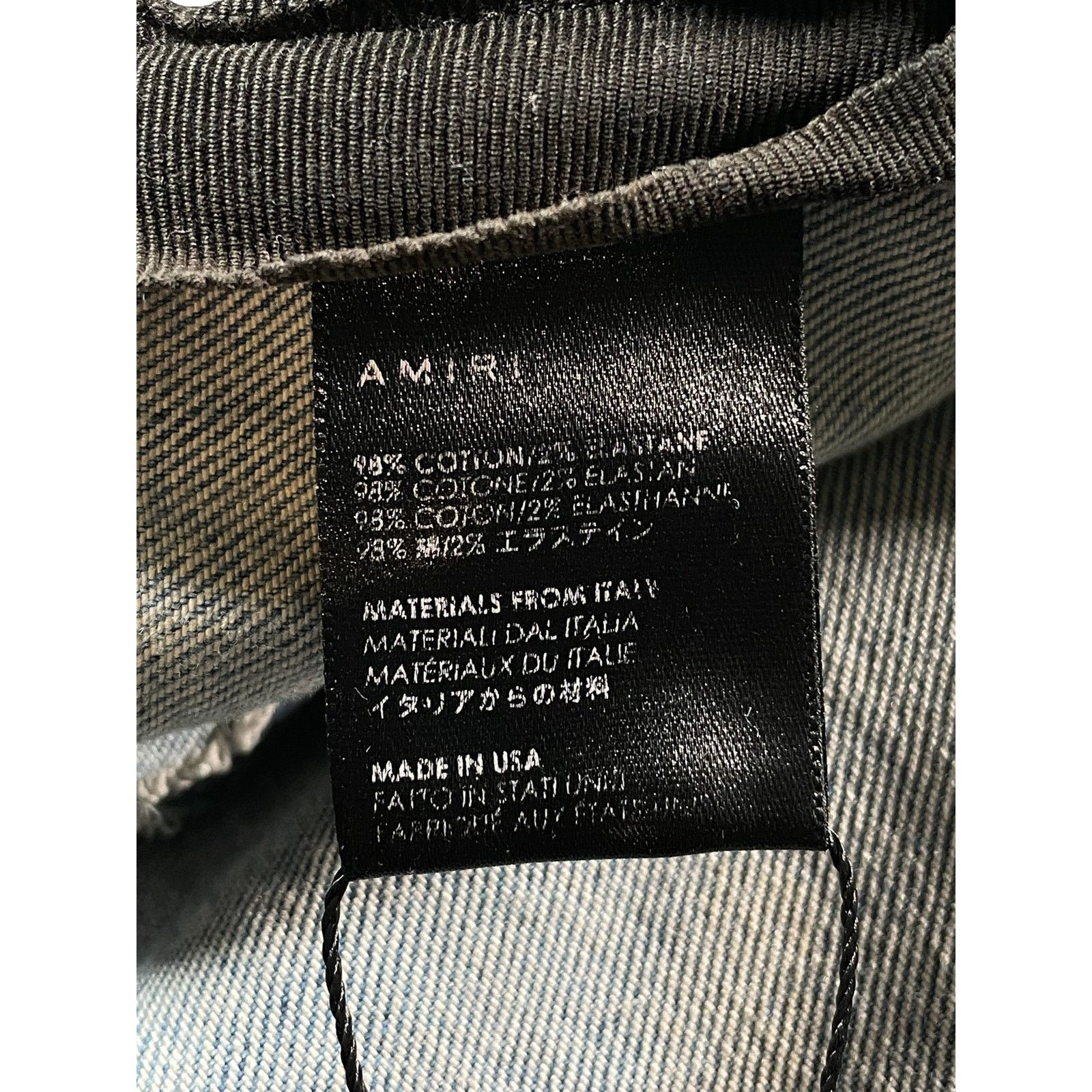Amiri Amiri White Stripe Light Wash Jeans Size US 33 - 7 Thumbnail