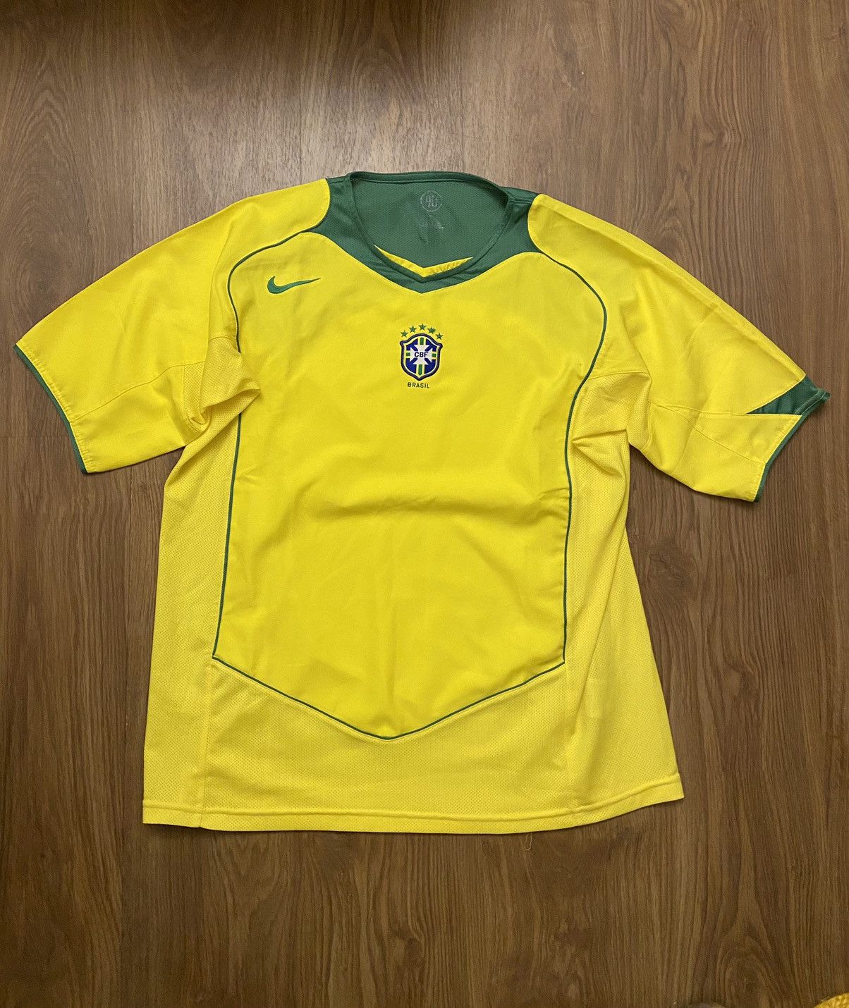 Vintage NIKE BRAZIL DRILL SOCCER JERSEY Y2K CENTR LOGO FOOTBALL Grailed