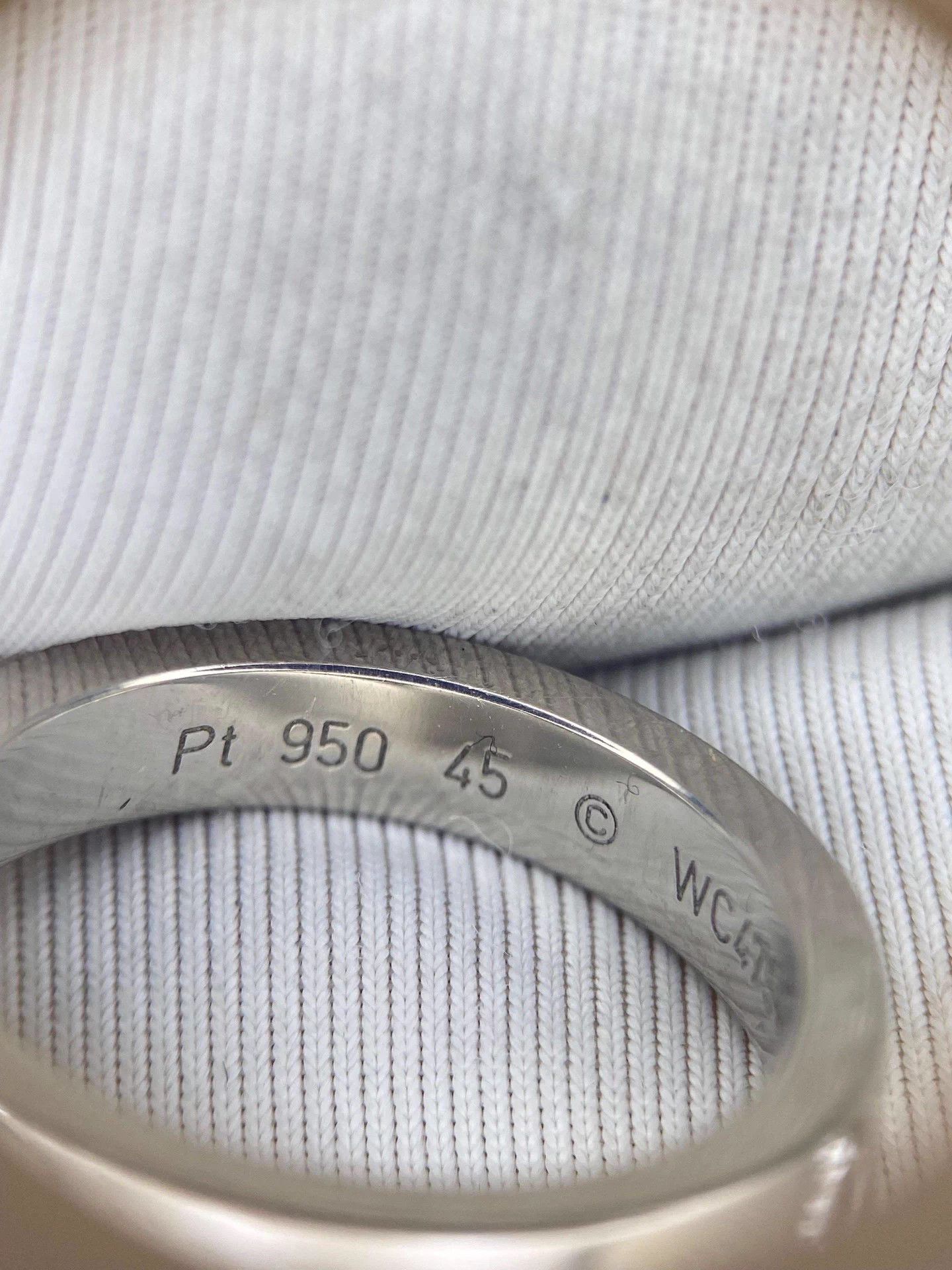 Cartier Cartier Platinum Narrow Diamond Ring 45 4.48g w/Box Vintage Size ONE SIZE - 5 Thumbnail