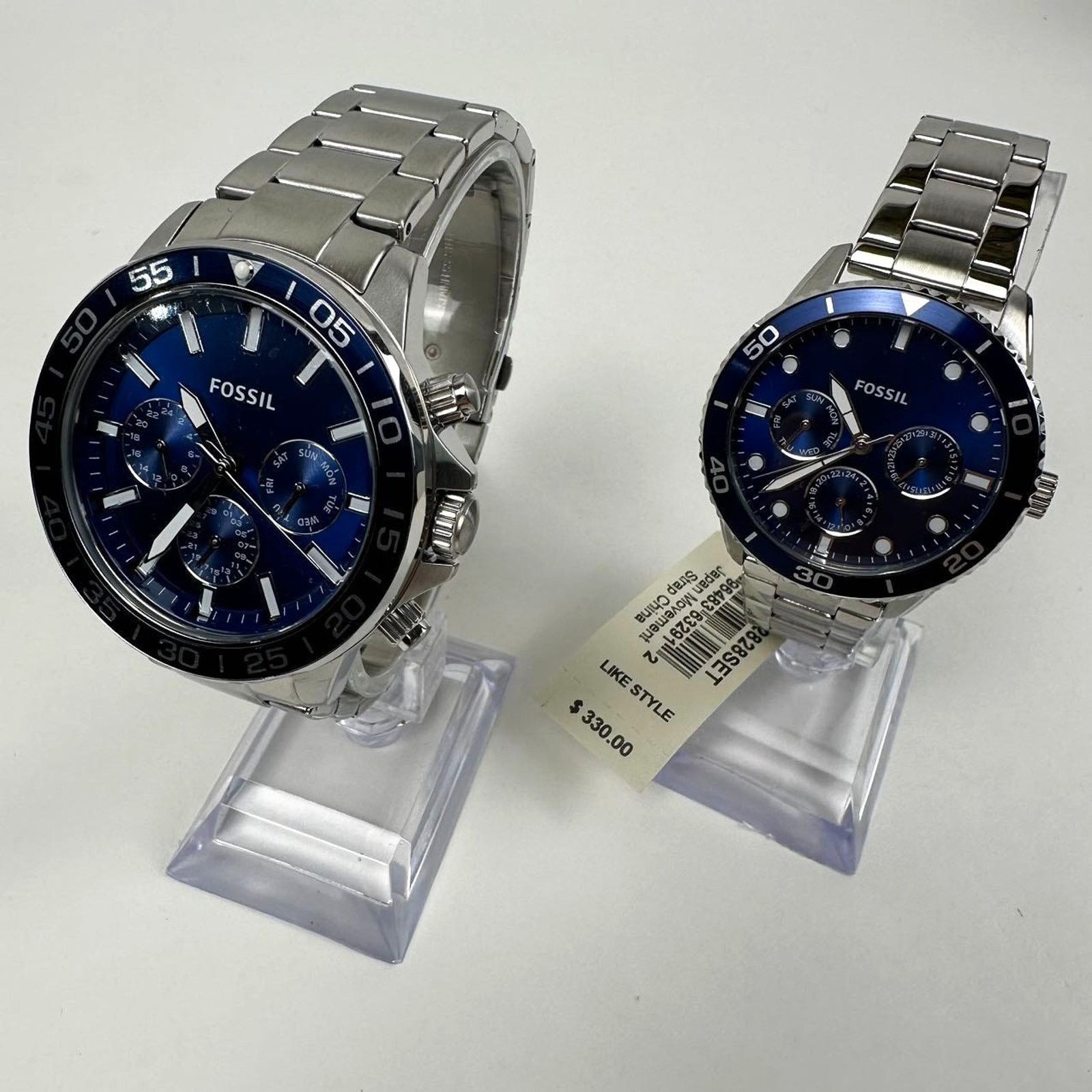 Fossil Fossil His and Hers Multifunction Stainless Steel Watch Box Size ONE SIZE - 3 Thumbnail