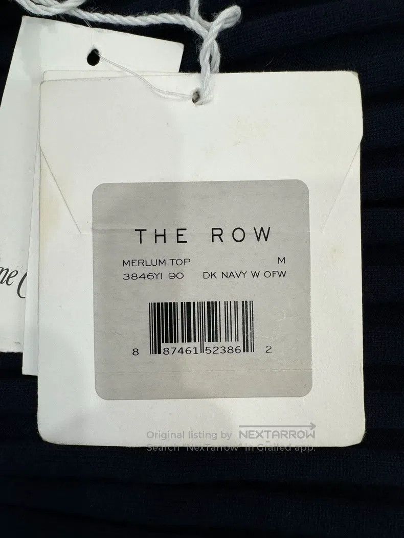 The Row The Row Dark Blue Vertical Women's Wool Sweater Size M / US 6-8 / IT 42-44 - 5 Thumbnail