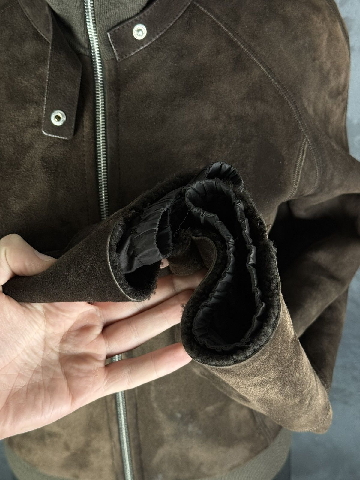 Prada 2000s Prada Brown Shearling Leather Jacket Women's Size L / US 10 / IT 46 - 16 Thumbnail