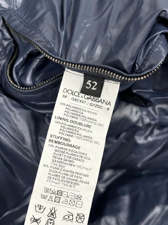 Dolce & Gabbana Dolce & Gabbana Navy Nylon Quilted Bomber Jacket Size US L / EU 52-54 / 3 - 9 Thumbnail