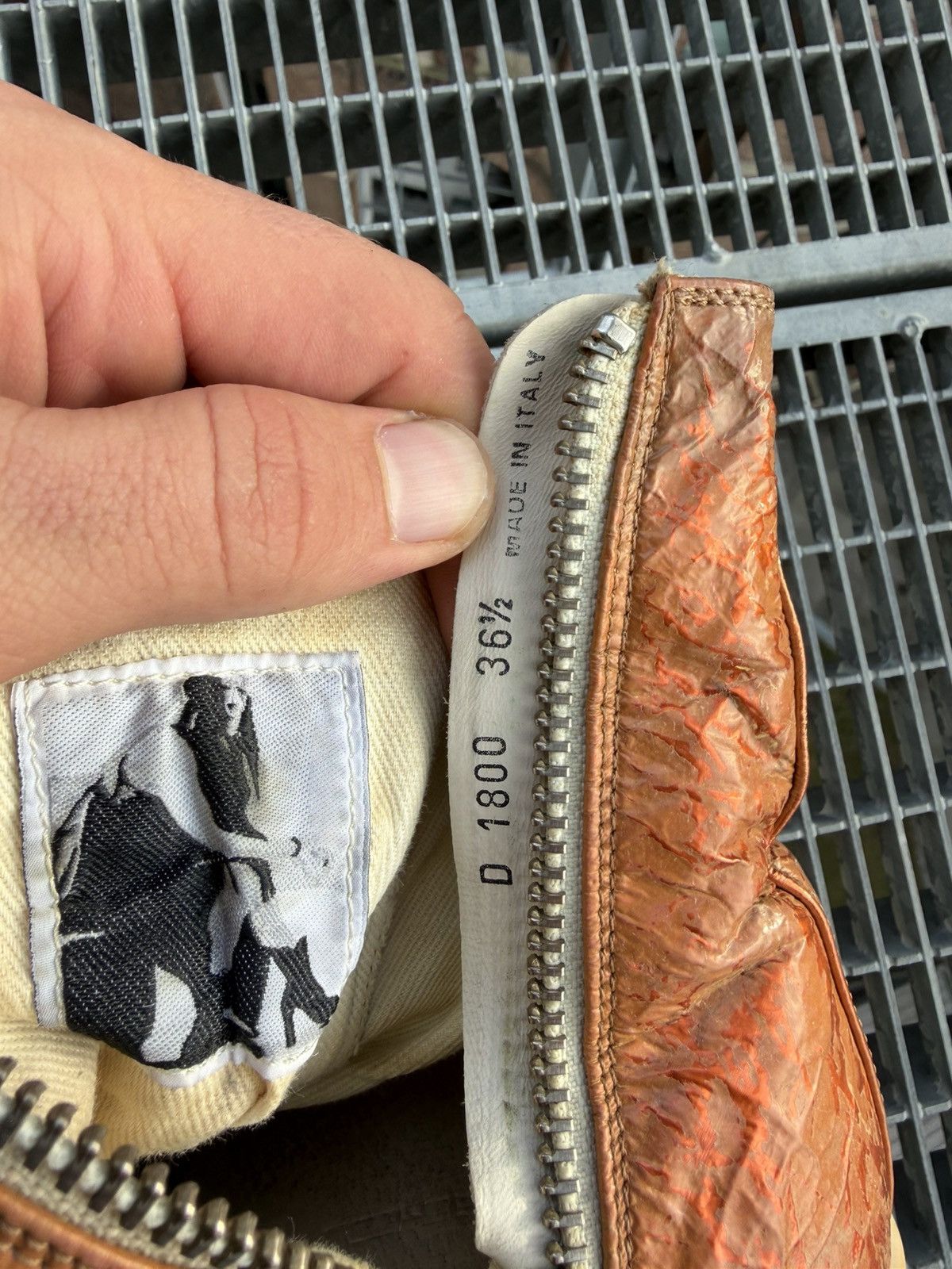 Rick Owens Drkshdw Rick Owens Drkshdw Papaya Foil Ramones Size US 6.5 / IT 36.5 - 13 Thumbnail
