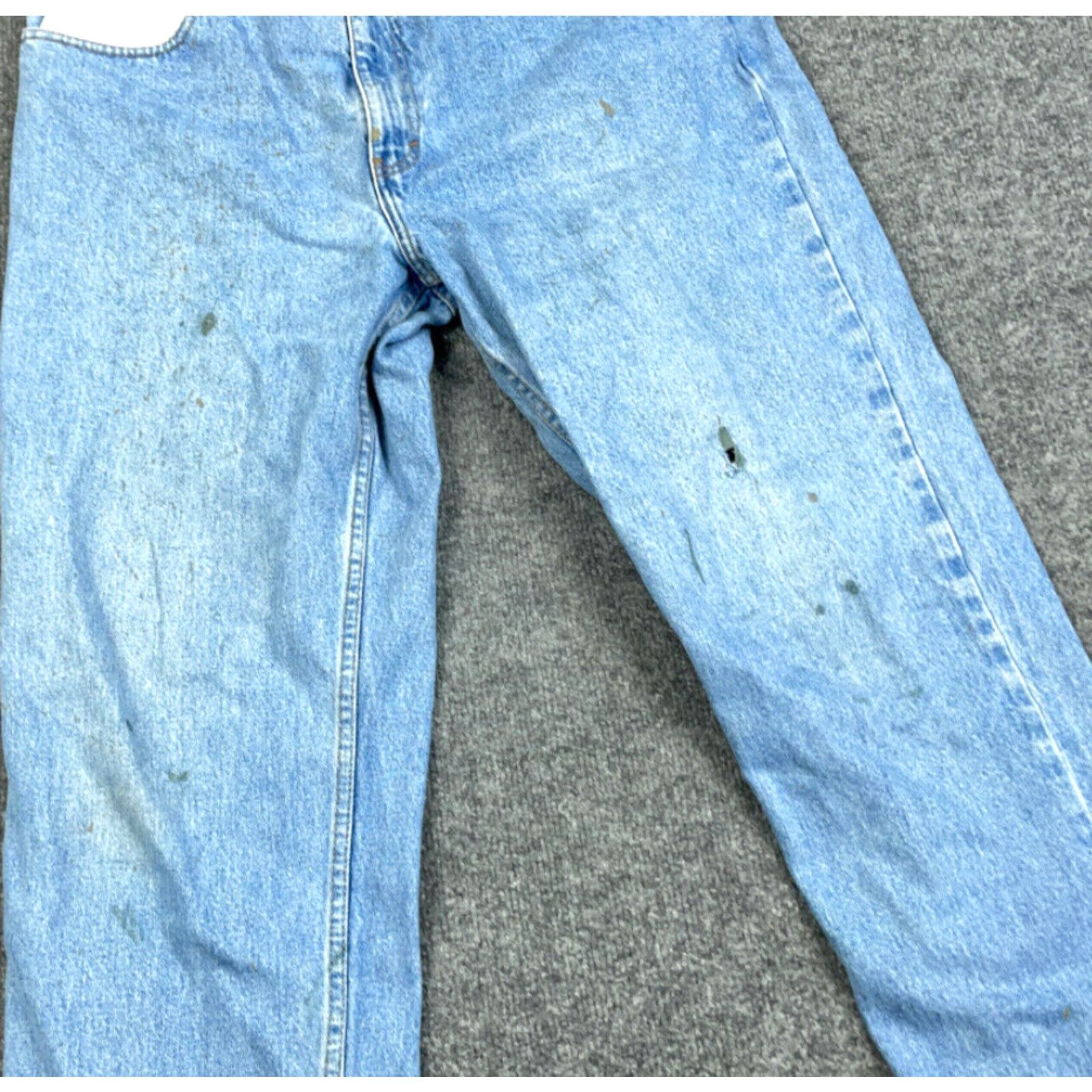 Route 66 VTG Y2K Distressed Jeans Men's 38 x 30 Blue Denim Relaxed Fit Straight Leg Size US 38 / EU 54 - 4 Thumbnail