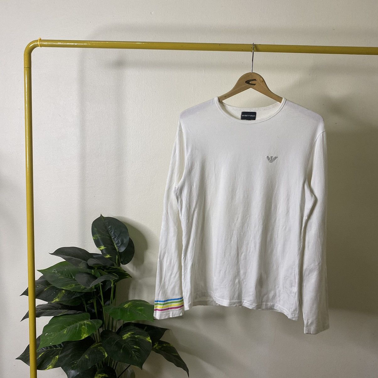Emporio Armani Emporio Armani White LS Tee Size US M / EU 48-50 / 2 - 6 Thumbnail