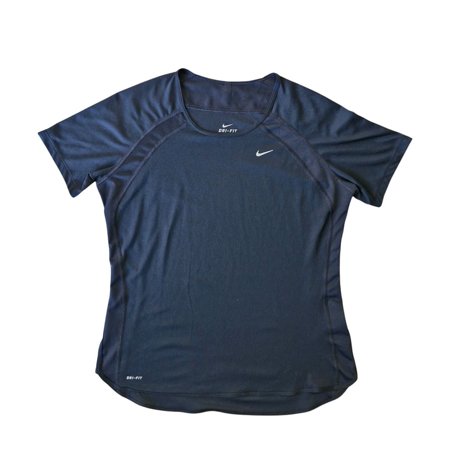 Nike Nike Dri-FIT Mesh T-Shirt Women’s Large Black Athletic Top Size L / US 10 / IT 46 - 1 Thumbnail
