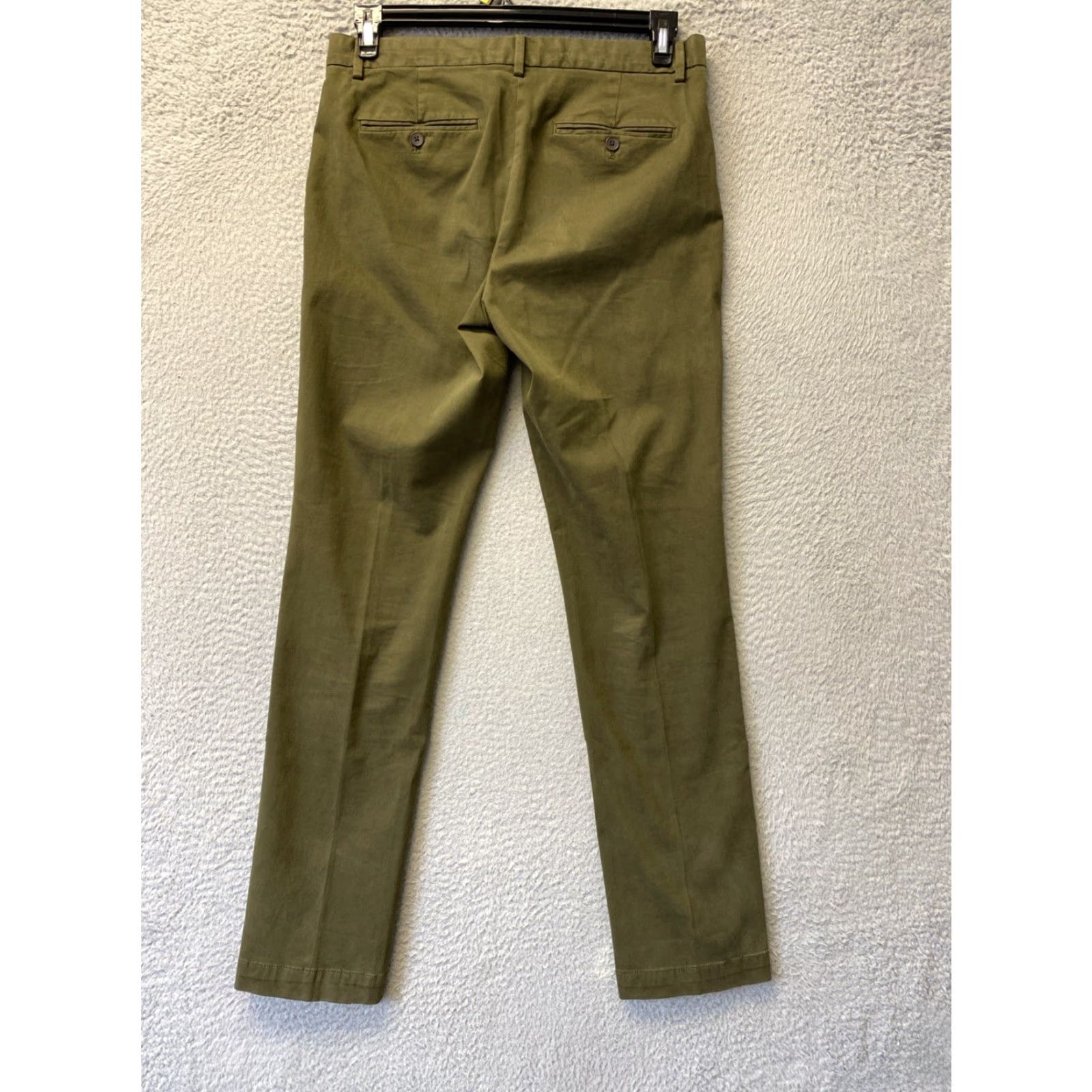 Banana Republic Banana Republic Men's Chino Pants Slim-Fit Green 30x32 Slim Flat Front Zip Belt Loops Pockets Cotton Modern Casual Shirt Sportswear Size US 30 / EU 46 - 7 Thumbnail