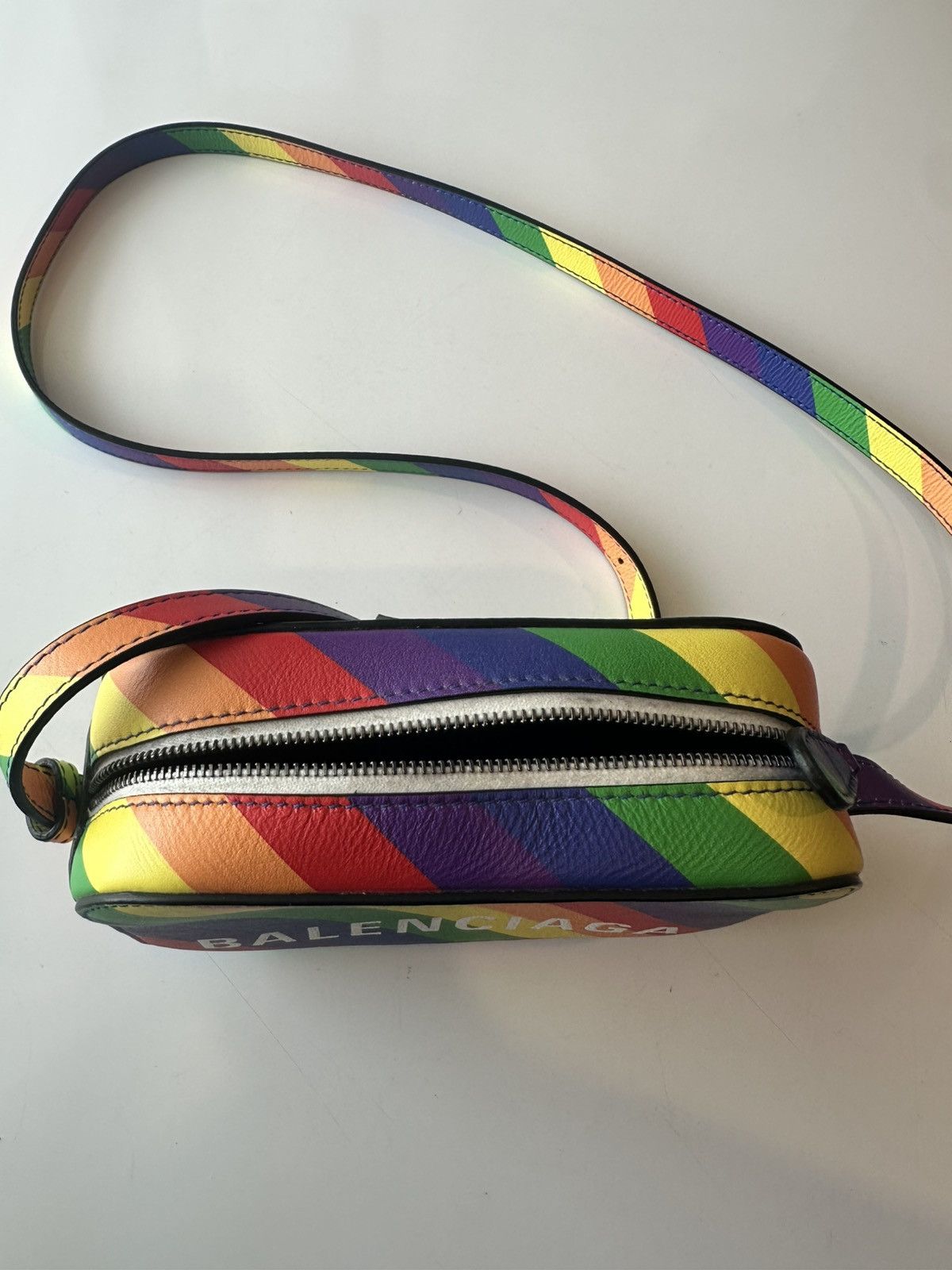 Balenciaga Balenciaga Multicolor Stripe Crossbody Bag - Rainbow Size ONE SIZE - 2 Thumbnail