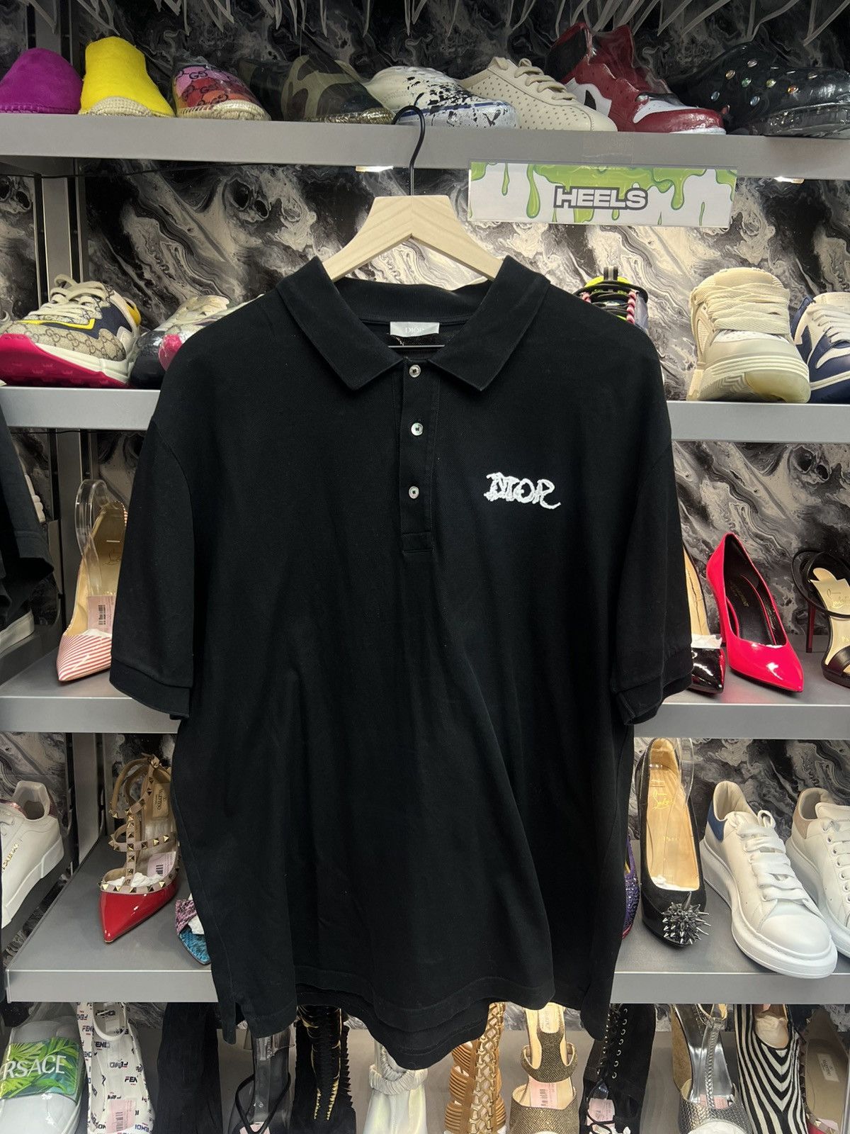 Dior Dior Black Polo Tee Short Sleeve Size US XXL / EU 58 / 5 - 1 Thumbnail