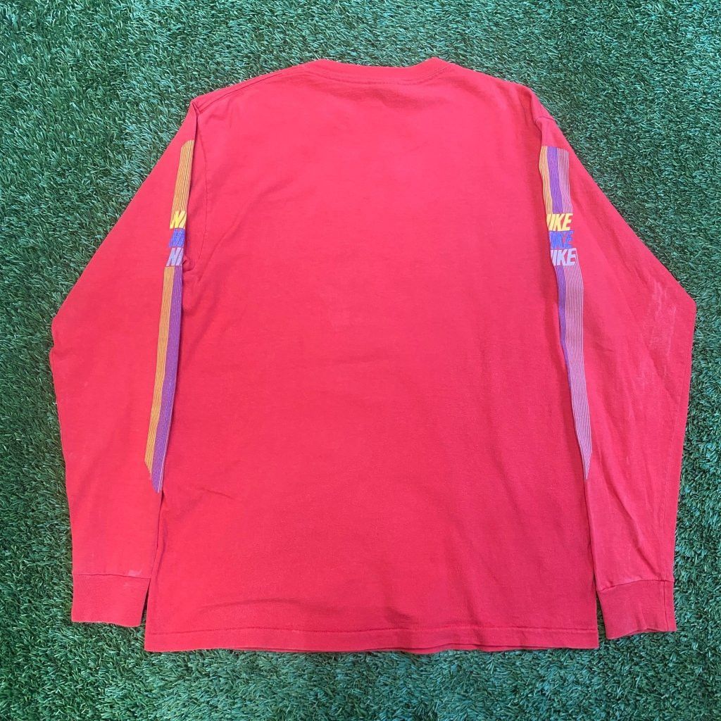 Nike Vintage Nike 1985 Triple Swoosh Red Long Sleeve Size US S / EU 44-46 / 1 - 4 Thumbnail