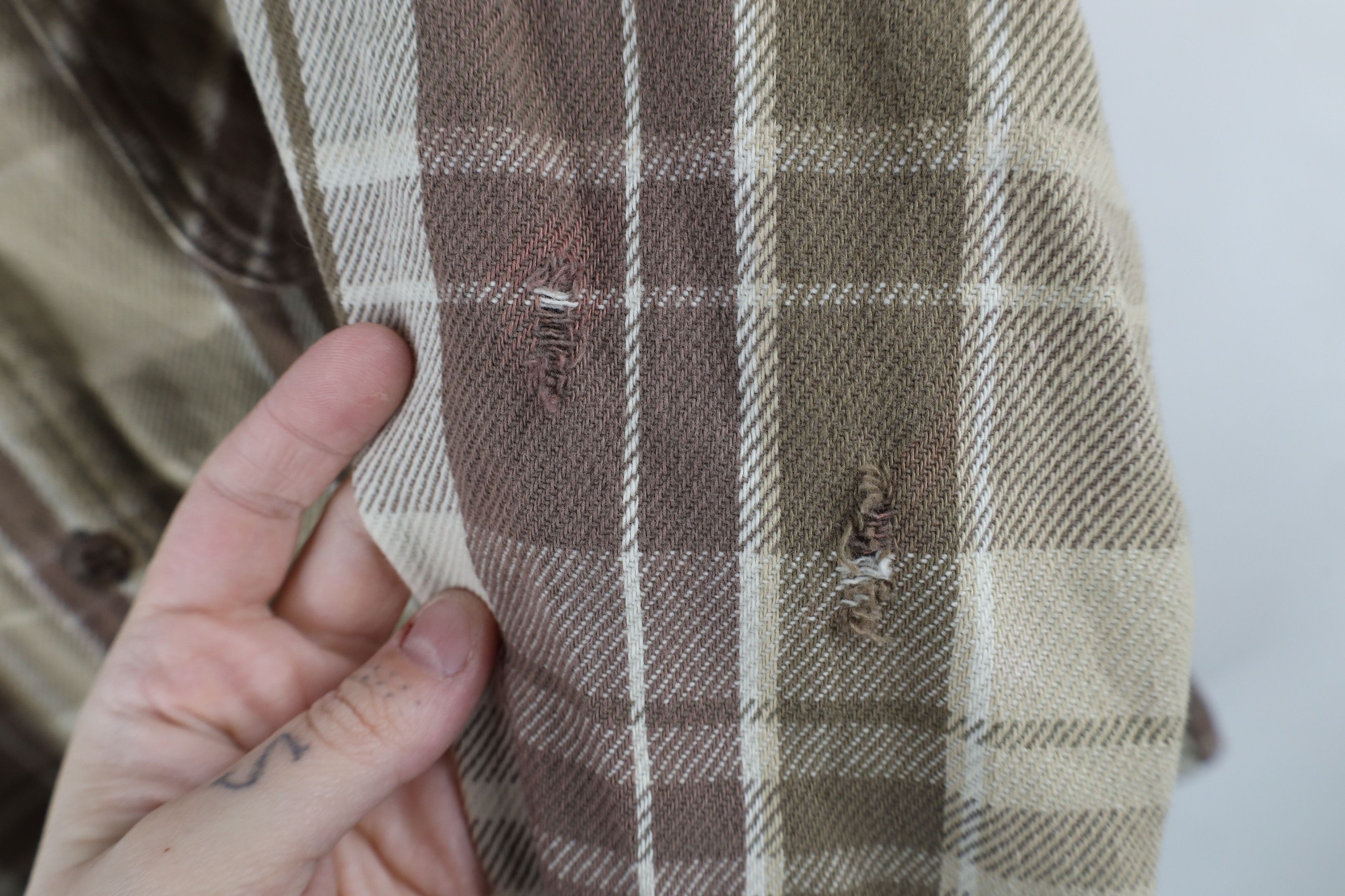 Vintage Vintage 90s Streetwear Heavyweight Button Shirt Plaid Size US XL / EU 56 / 4 - 4 Thumbnail