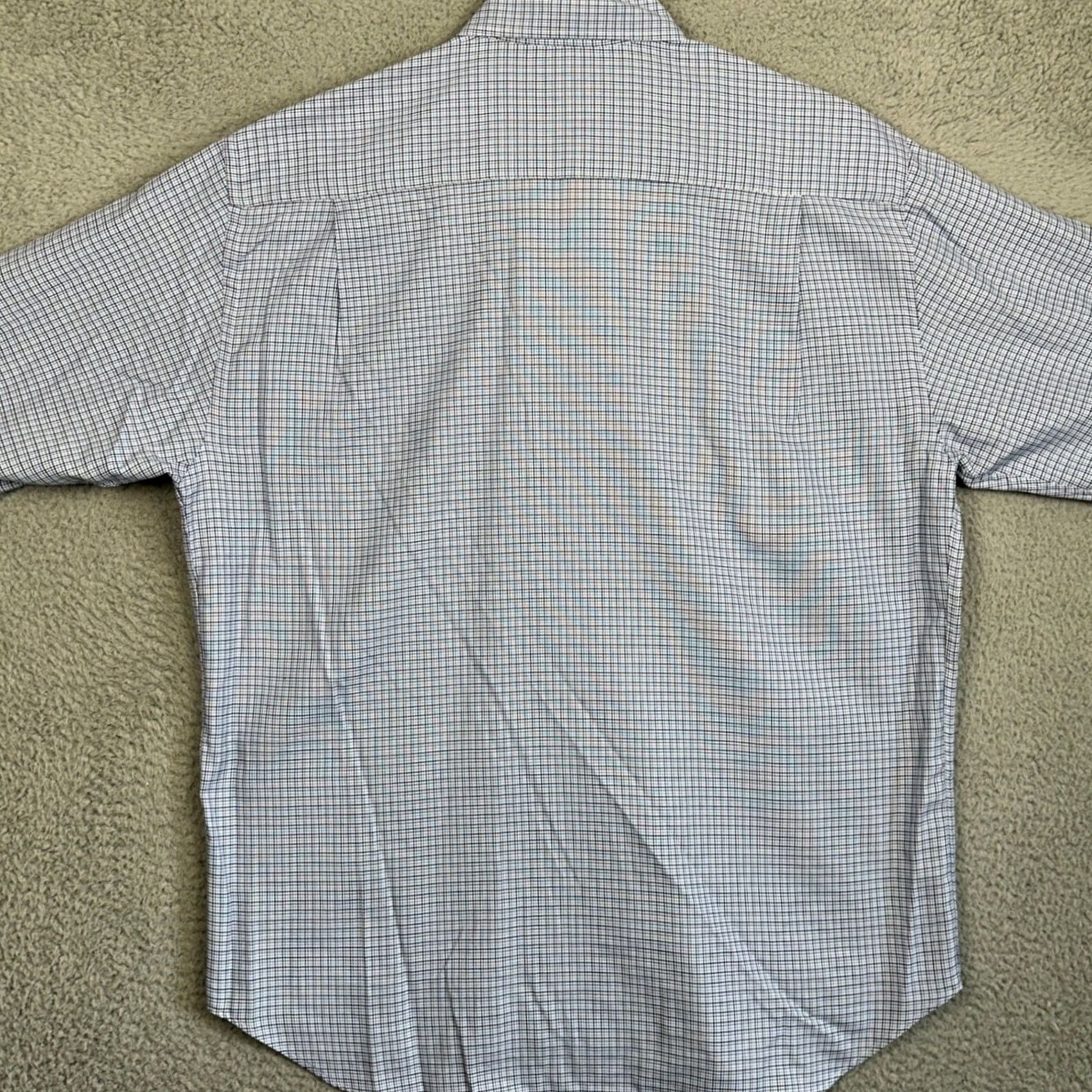 Paul Stuart VINTAGE Paul Stuart Shirt Mens XL Blue White Cooper Button Up Houndstooth Made In Italy Size US XL / EU 56 / 4 - 3 Thumbnail
