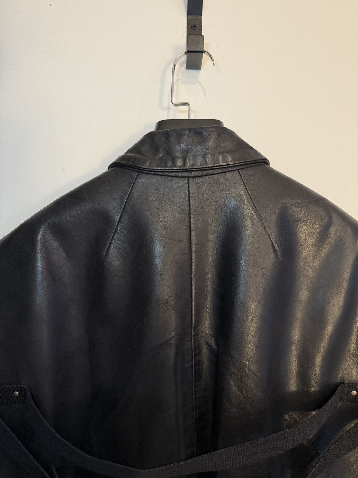 Rick Owens Rick Owens Black Jumbo Tatlin Leather Jacket Size US M / EU 48-50 / 2 - 9 Thumbnail