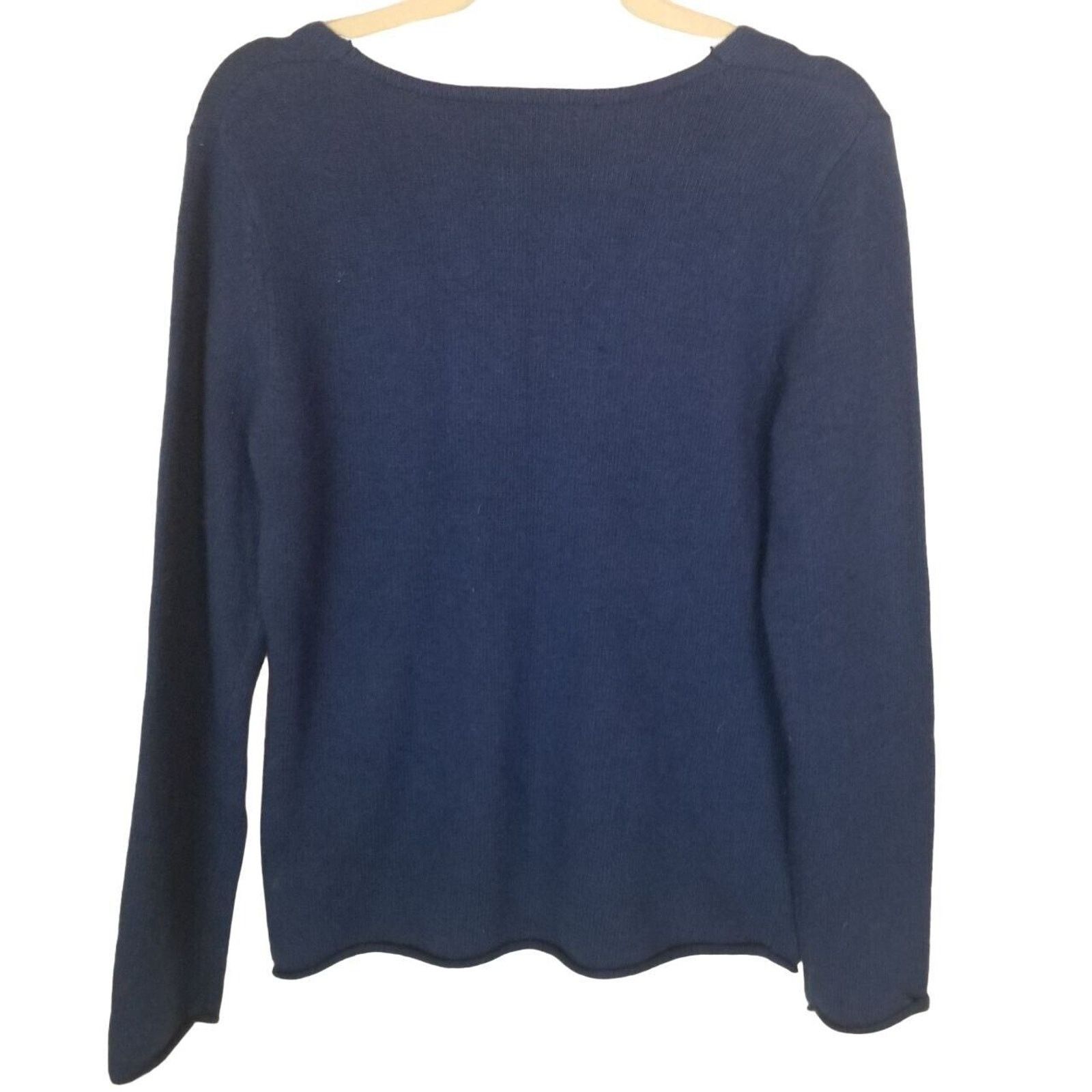 Vintage A Giannetti Womens Wool Angora V-Neck Sweater L Minimalist Size L / US 10 / IT 46 - 7 Thumbnail