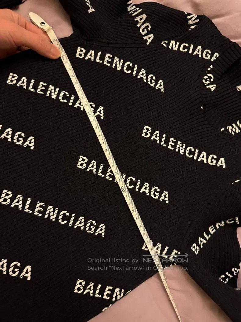 Balenciaga Balenciaga Black Full Print Logo Knitwear Size US M / EU 48-50 / 2 - 5 Thumbnail