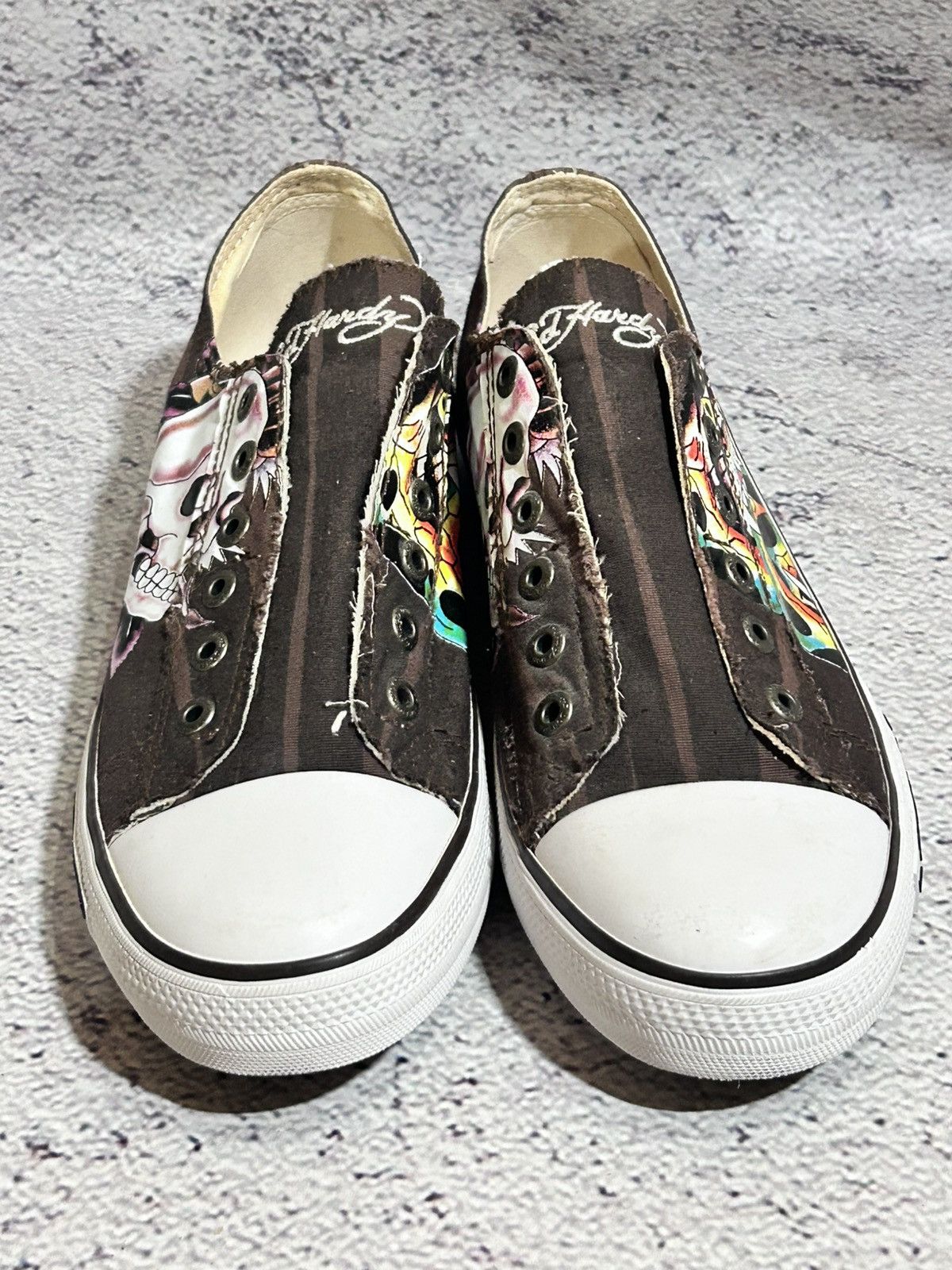 Ed Hardy Ed Hardy Brown Sneakers Slip Vintage Y2K avant garde Size US 10.5 / EU 43-44 - 5 Thumbnail