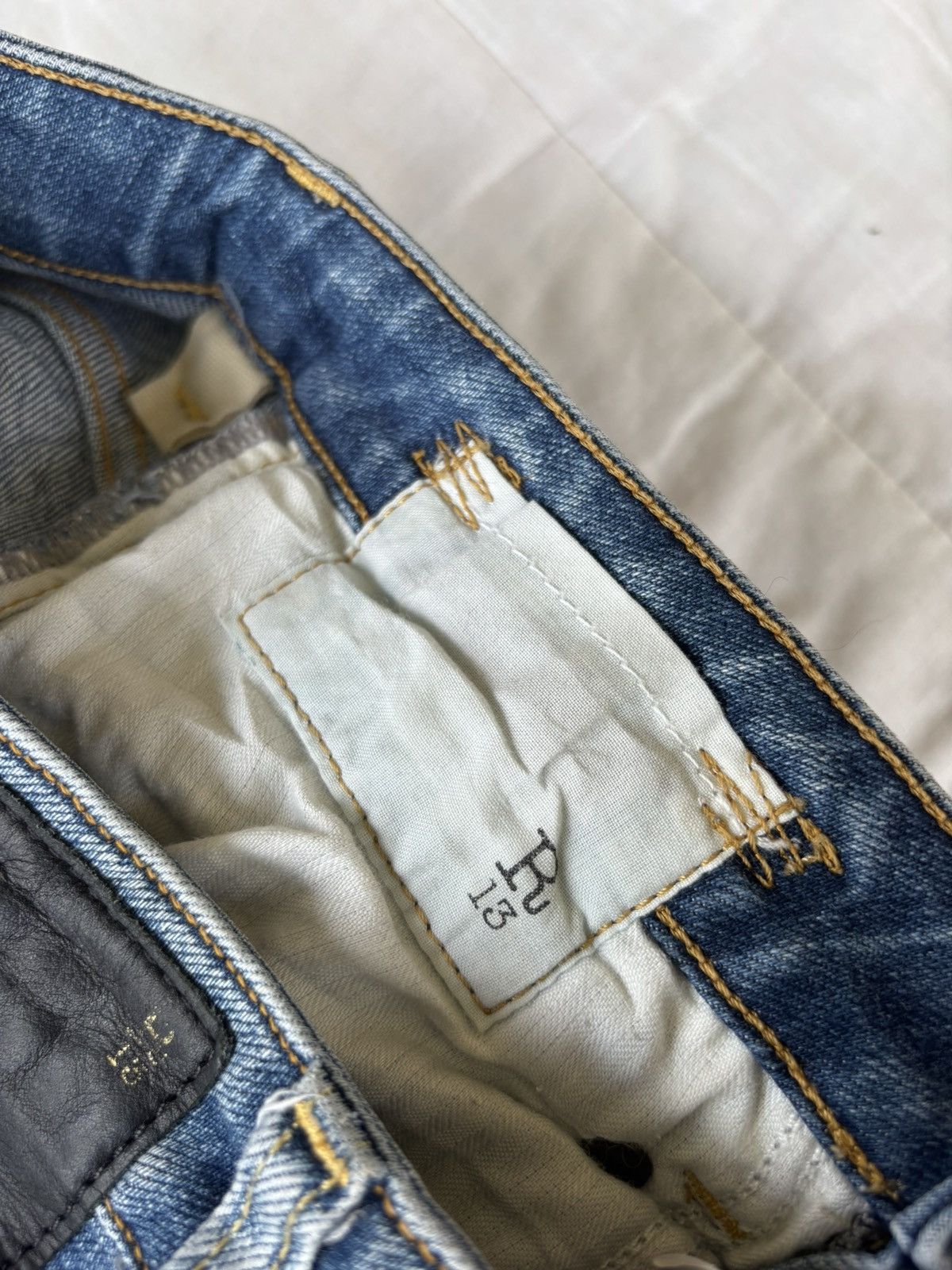 R13 🔥R13 STRAIGHT BOY DISTREESED DENIM JEANS Size 27" / US 4 / IT 40 - 18 Thumbnail