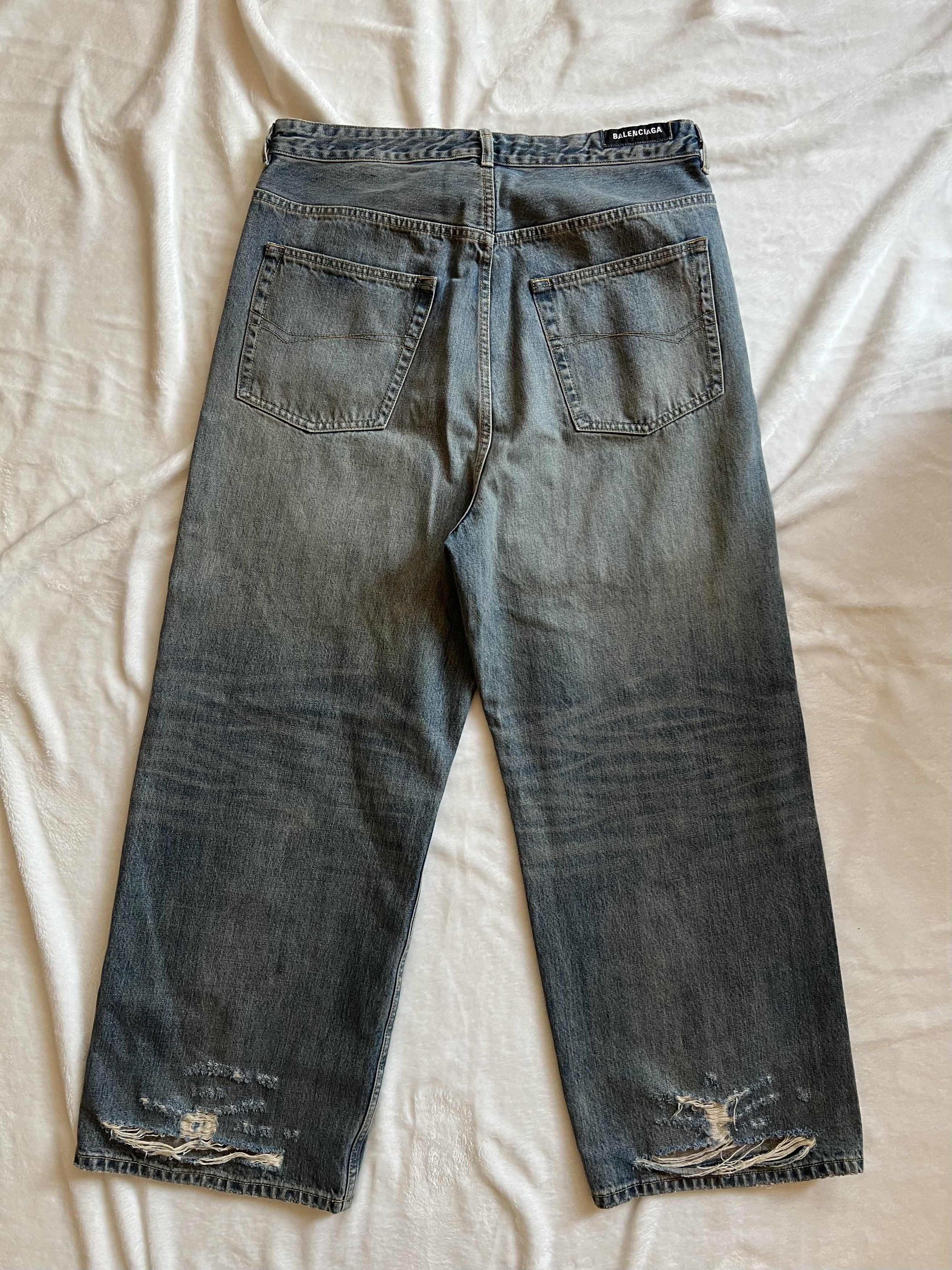 Balenciaga Balenciaga Baggy Drawstring Jeans Size US 34 / EU 50 - 3 Thumbnail