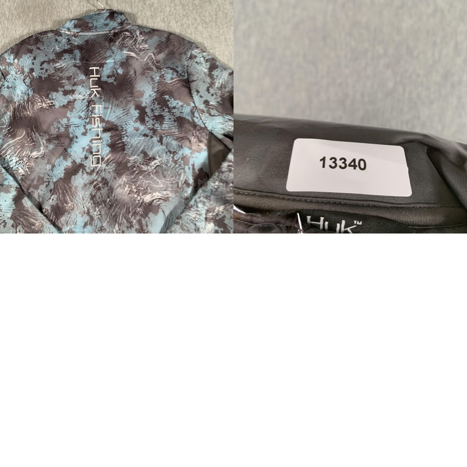 Vintage Huk Shirt Mens Medium Blue Gray Camo Quarter Zip Pullover Performance Fishing Size US M / EU 48-50 / 2 - 9 Thumbnail