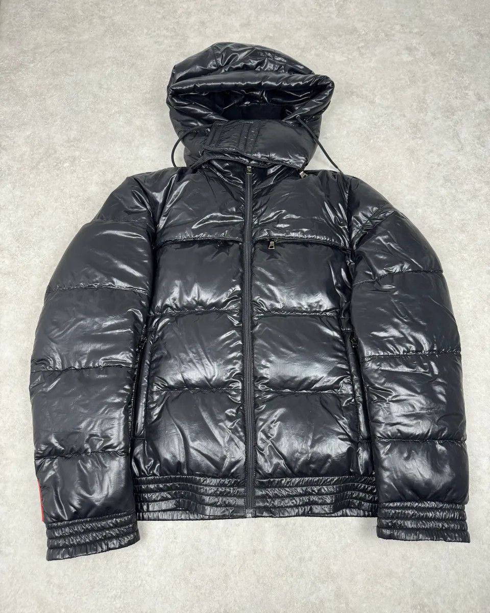Prada 2000s Prada Linea Rossa Black Nylon Puffer Jacket Size US L / EU 52-54 / 3 - 1 Thumbnail