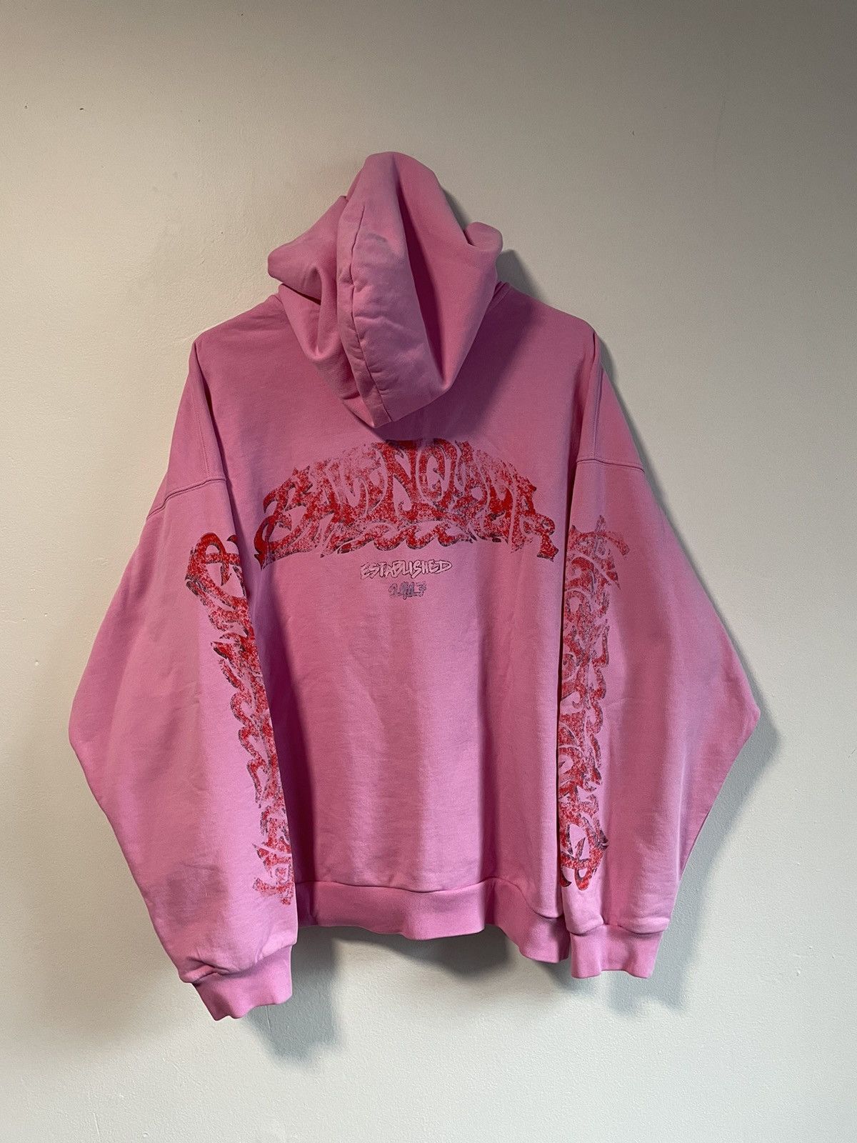 image of Balenciaga S/s 24 Limited Offshore Hoodie in Pink, Men's (Size Small)