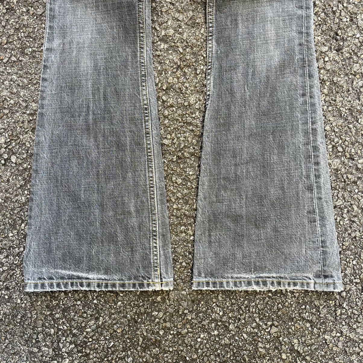 Hysteric Glamour SUPER FLARE JEANS LEE BELL BOTTOM BOOTCUT FADED BLACK DENIM Size US 28 / EU 44 - 2 Thumbnail