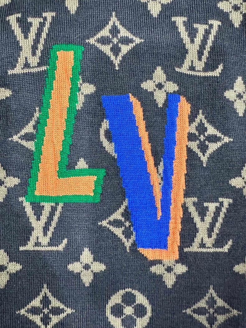 Louis Vuitton Louis Vuitton Classic Logo full-print knit ribbed tunic ja Size US S / EU 44-46 / 1 - 5 Thumbnail
