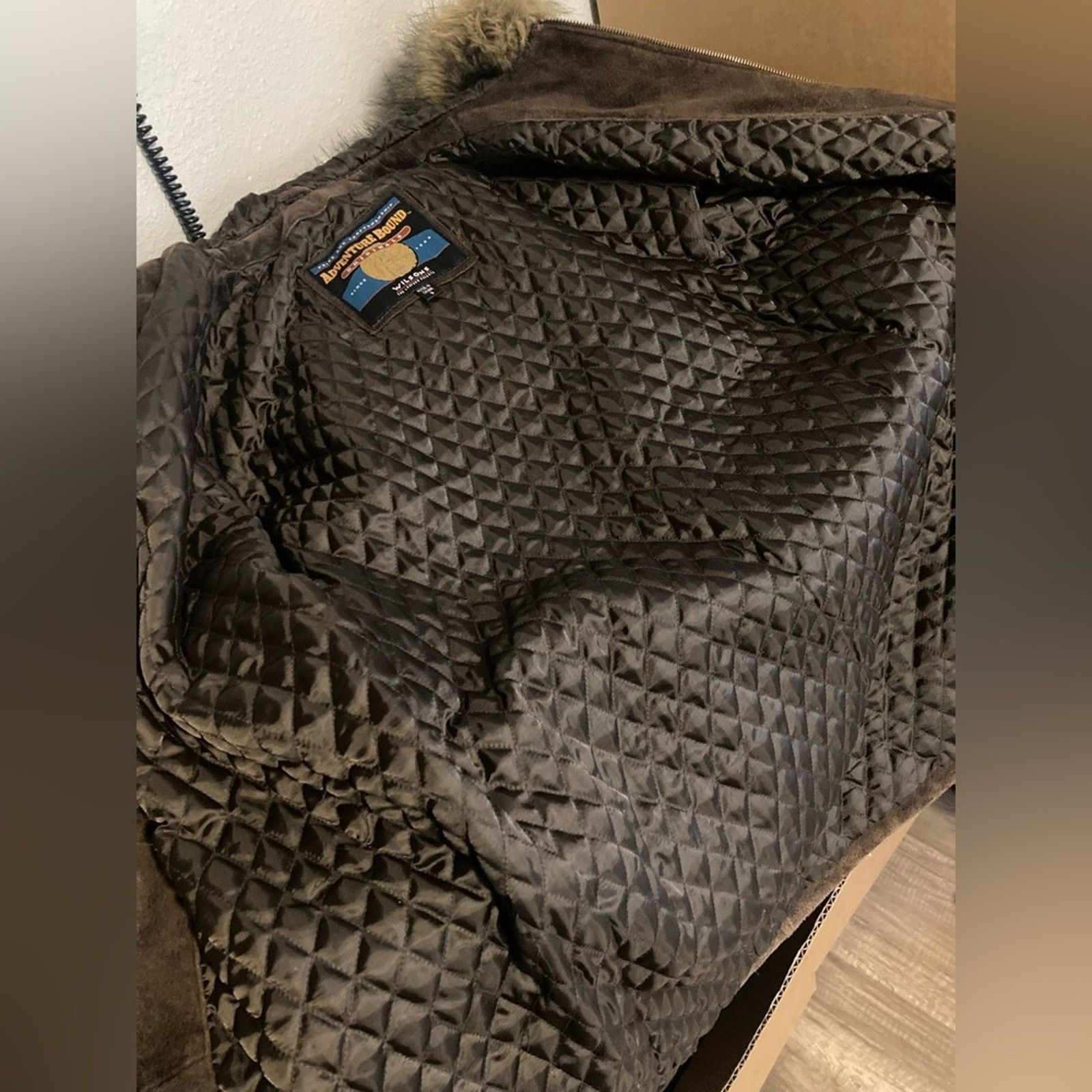 Wilsons Leather Wilson Leather Jacket Womens S Coat Lined Faux Fur Hood Boho Size S / US 4 / IT 40 - 12 Thumbnail