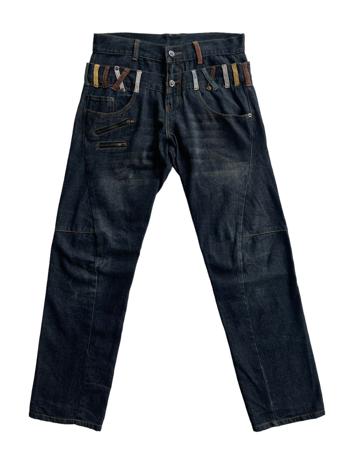 Japanese Brand Vintage Agate Label Double Waist Jeans Size US 32 / EU 48 - 2 Thumbnail