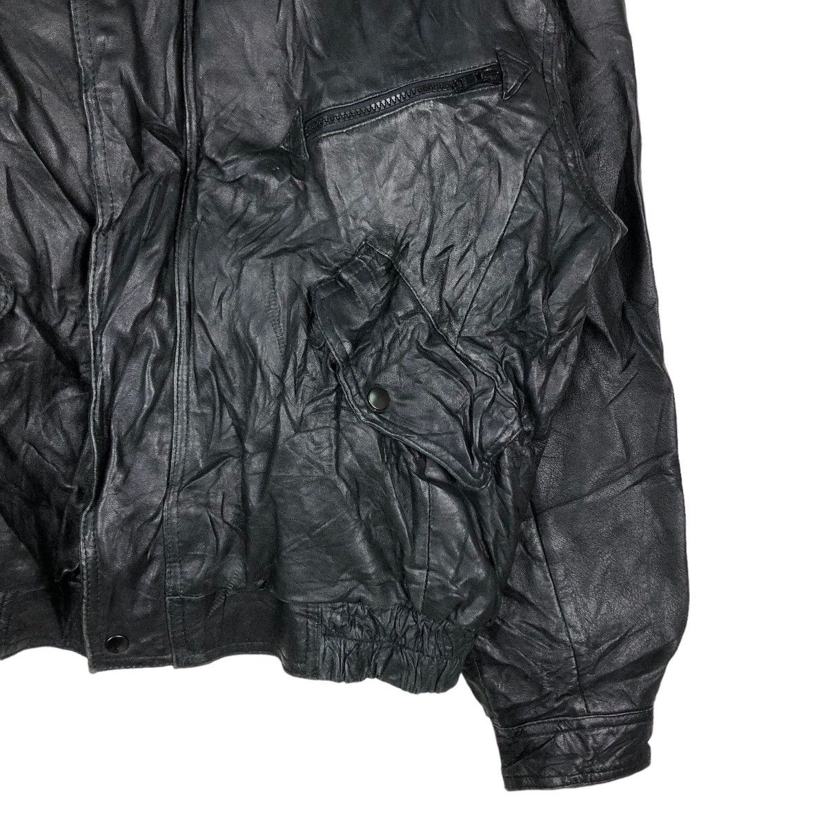 Issey Miyake 🔥Vintage Leather Biker Jacket Double Collar Vicenza Japan Size US M / EU 48-50 / 2 - 5 Thumbnail